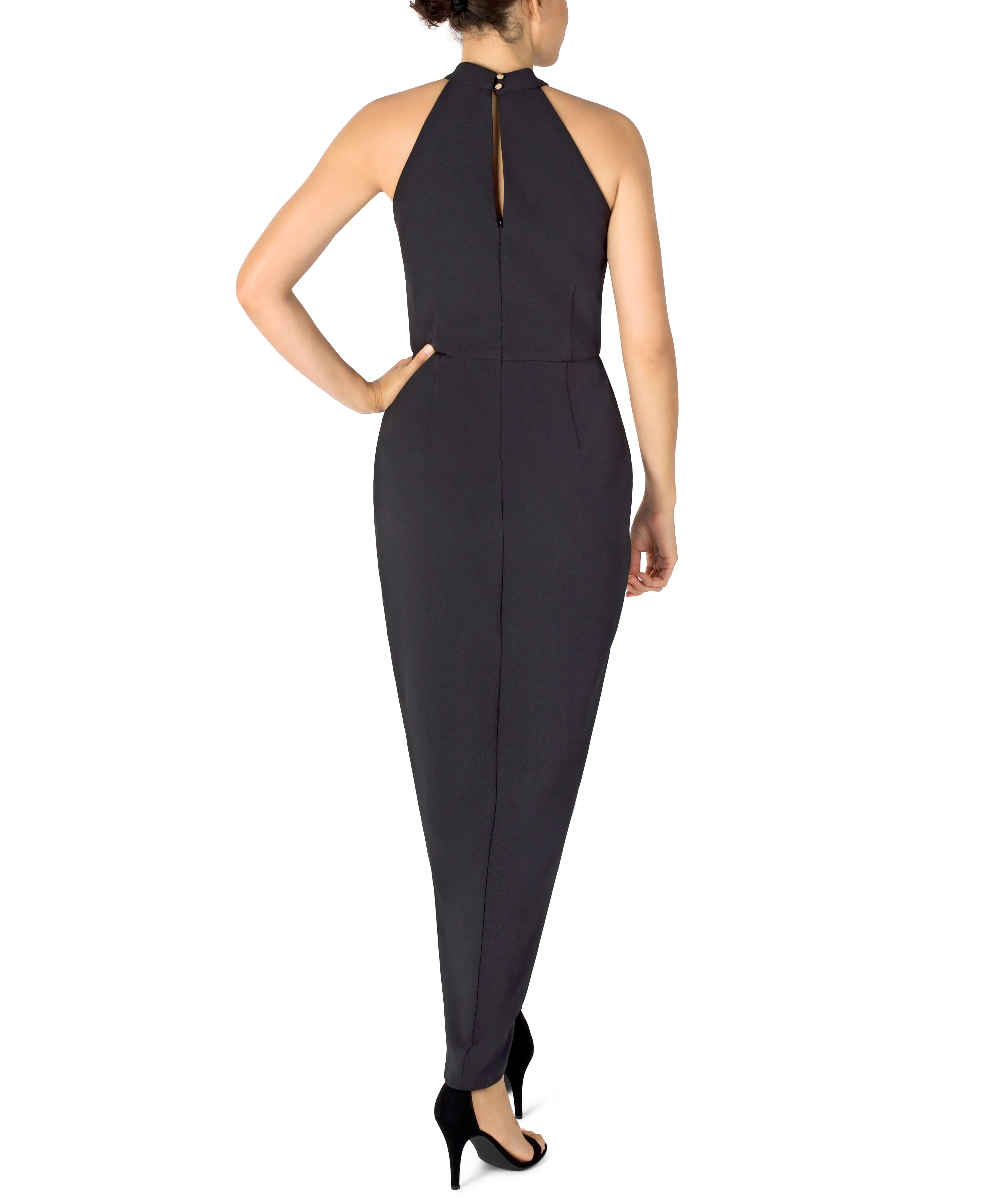 Knot Neck Tulip Hem Dress