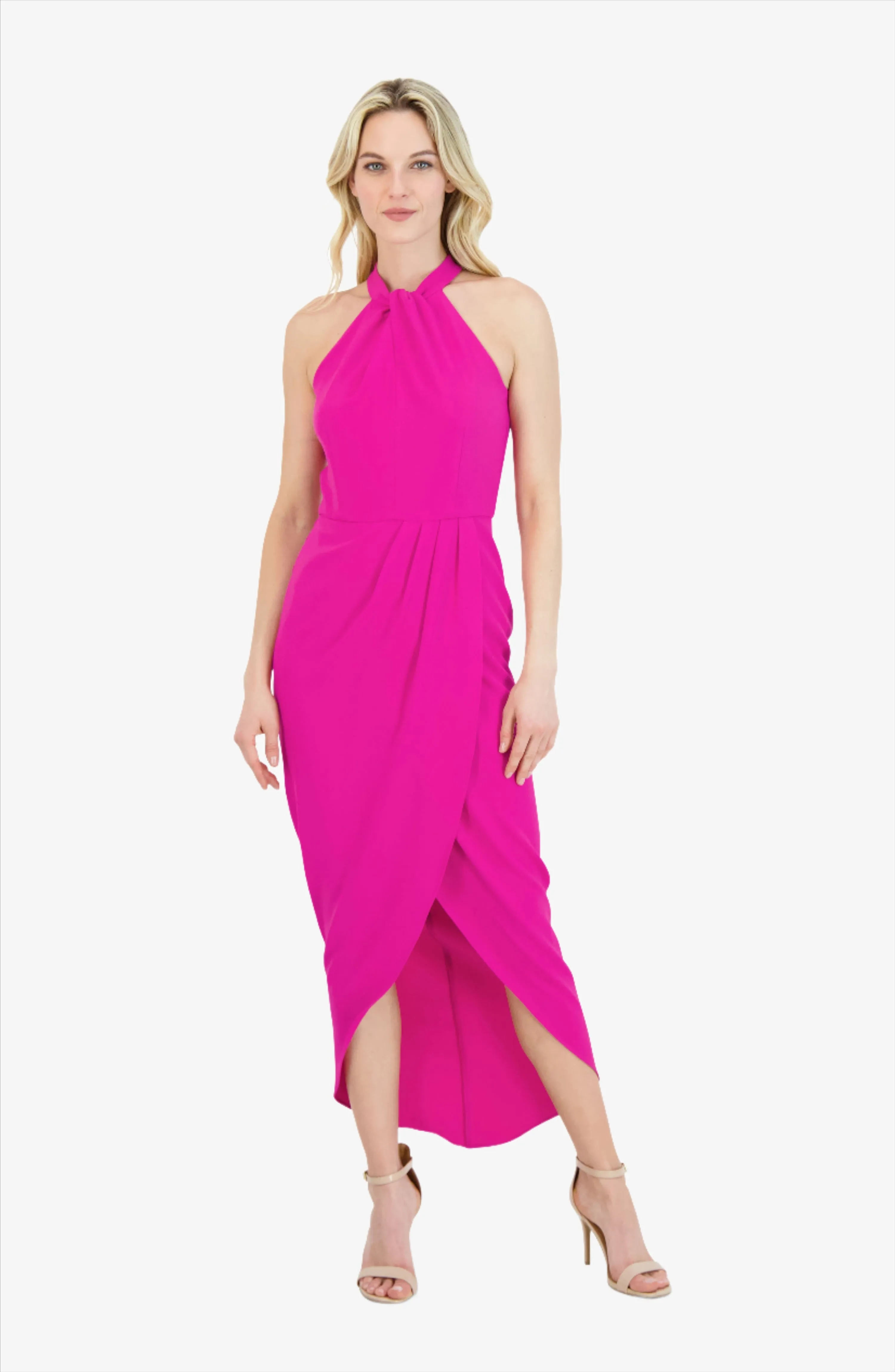 Knot Neck Tulip Hem Dress
