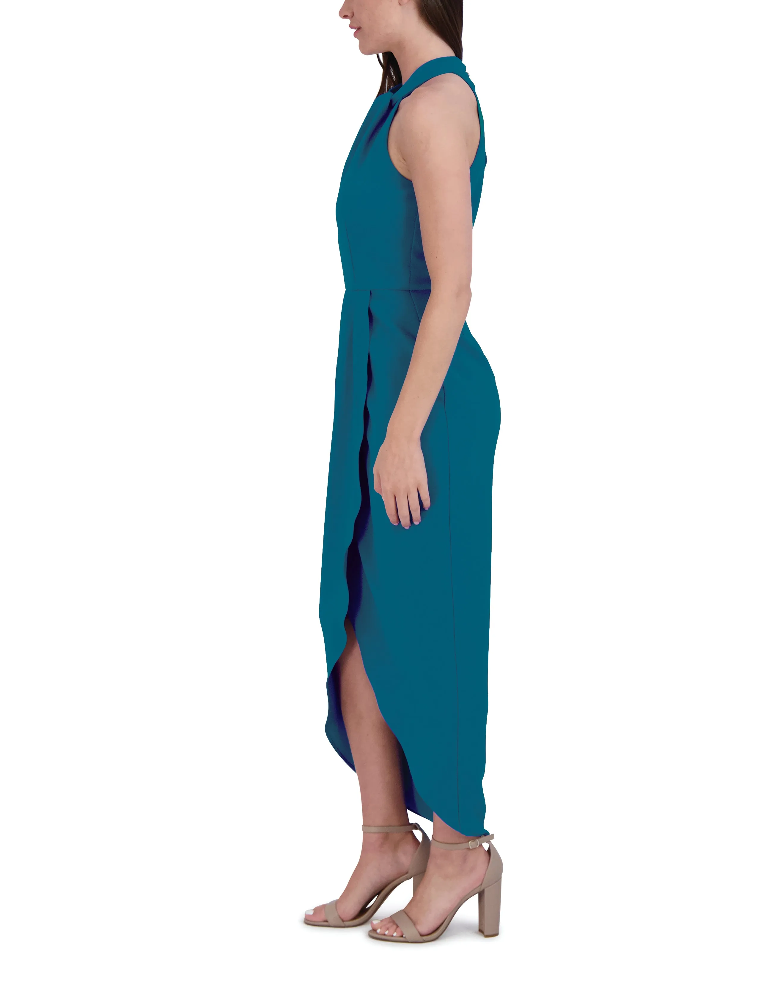 Knot Neck Tulip Hem Dress