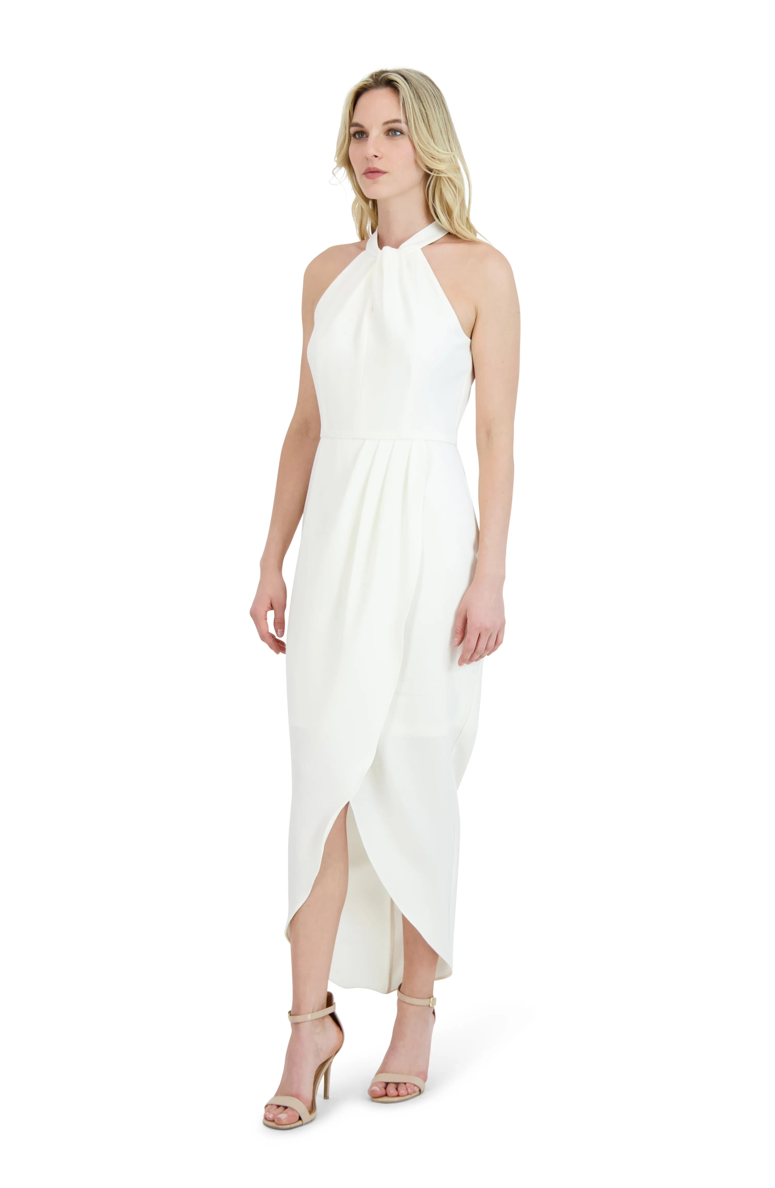 Knot Neck Tulip Hem Dress