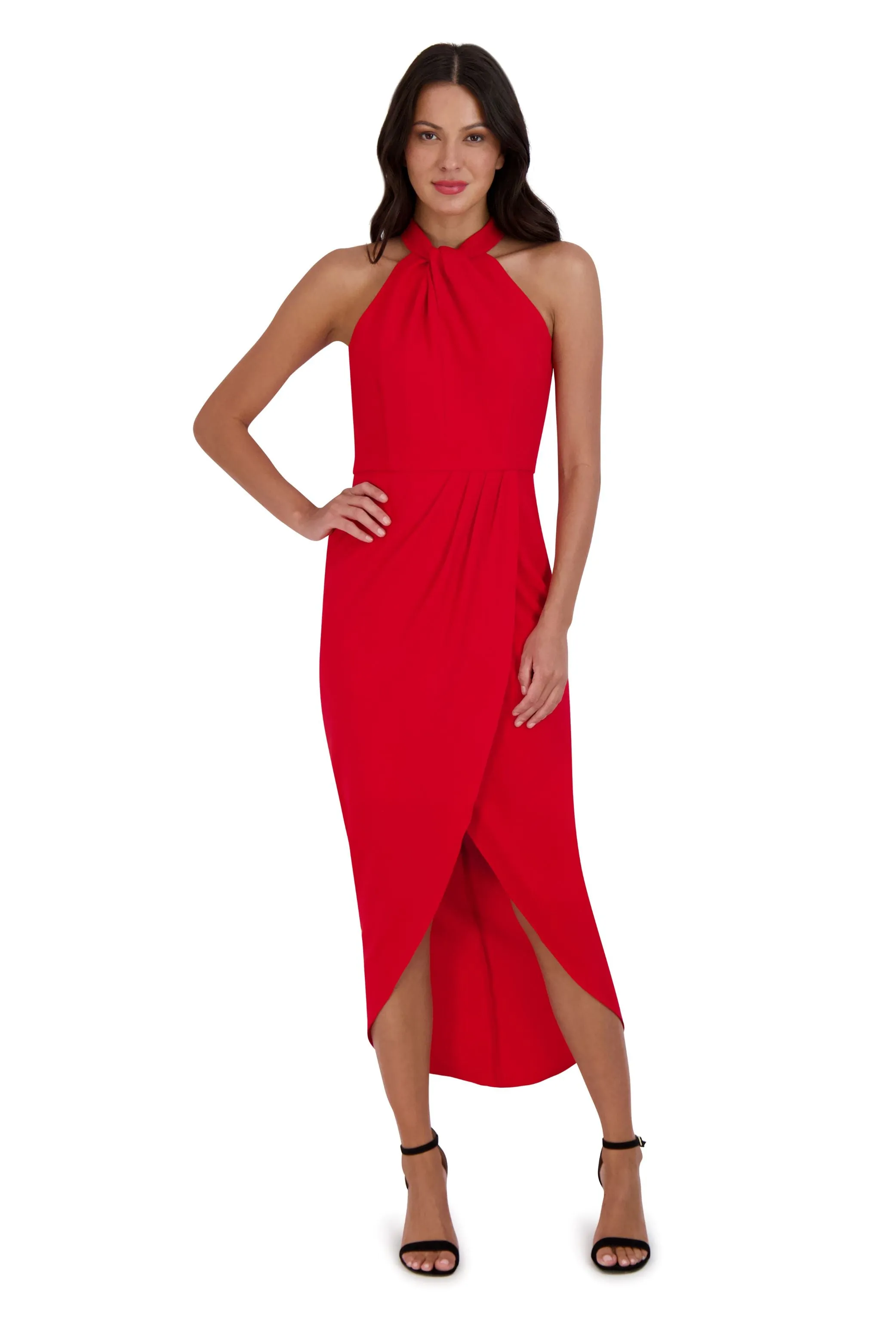 Knot Neck Tulip Hem Dress