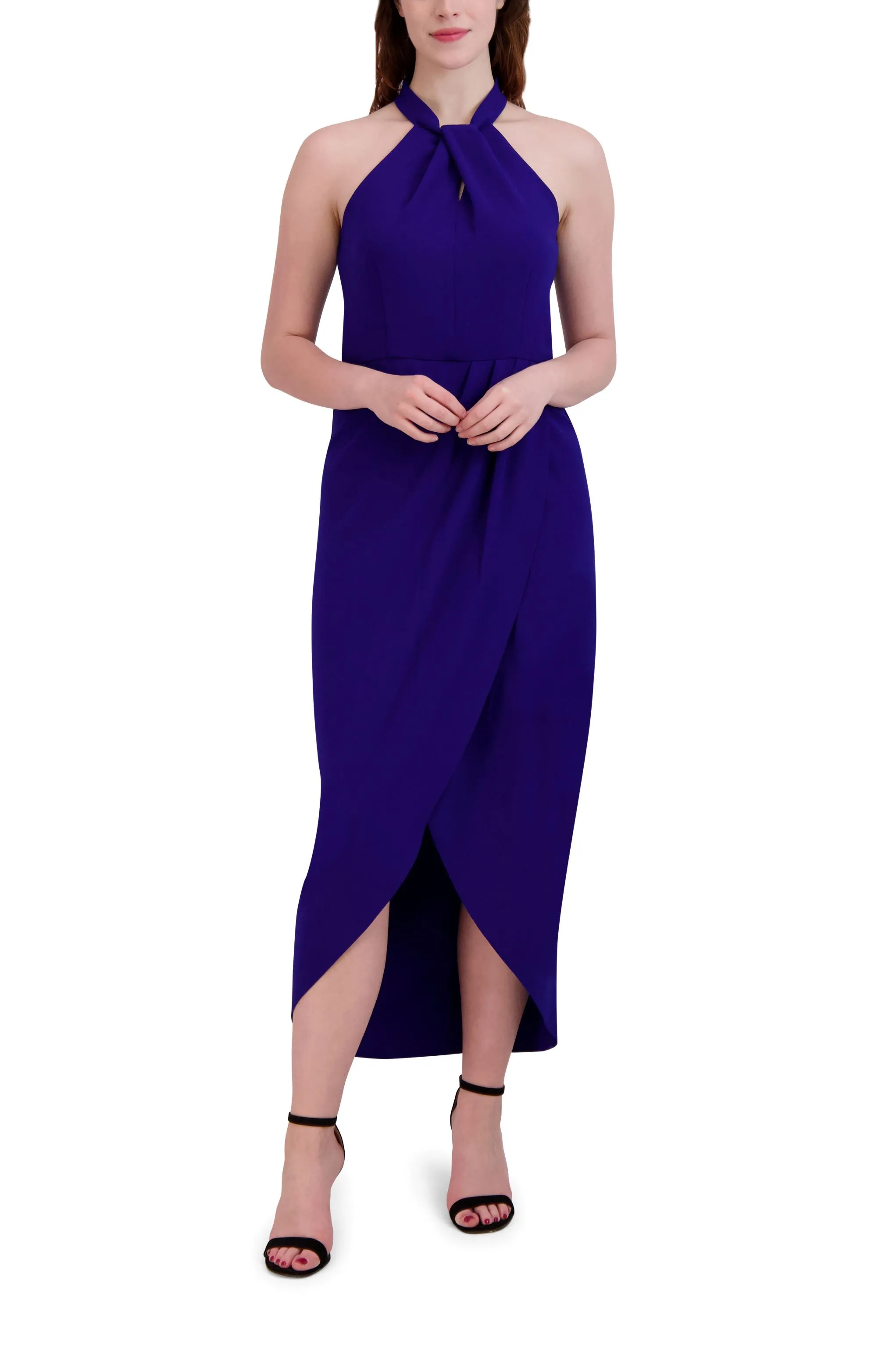 Knot Neck Tulip Hem Dress