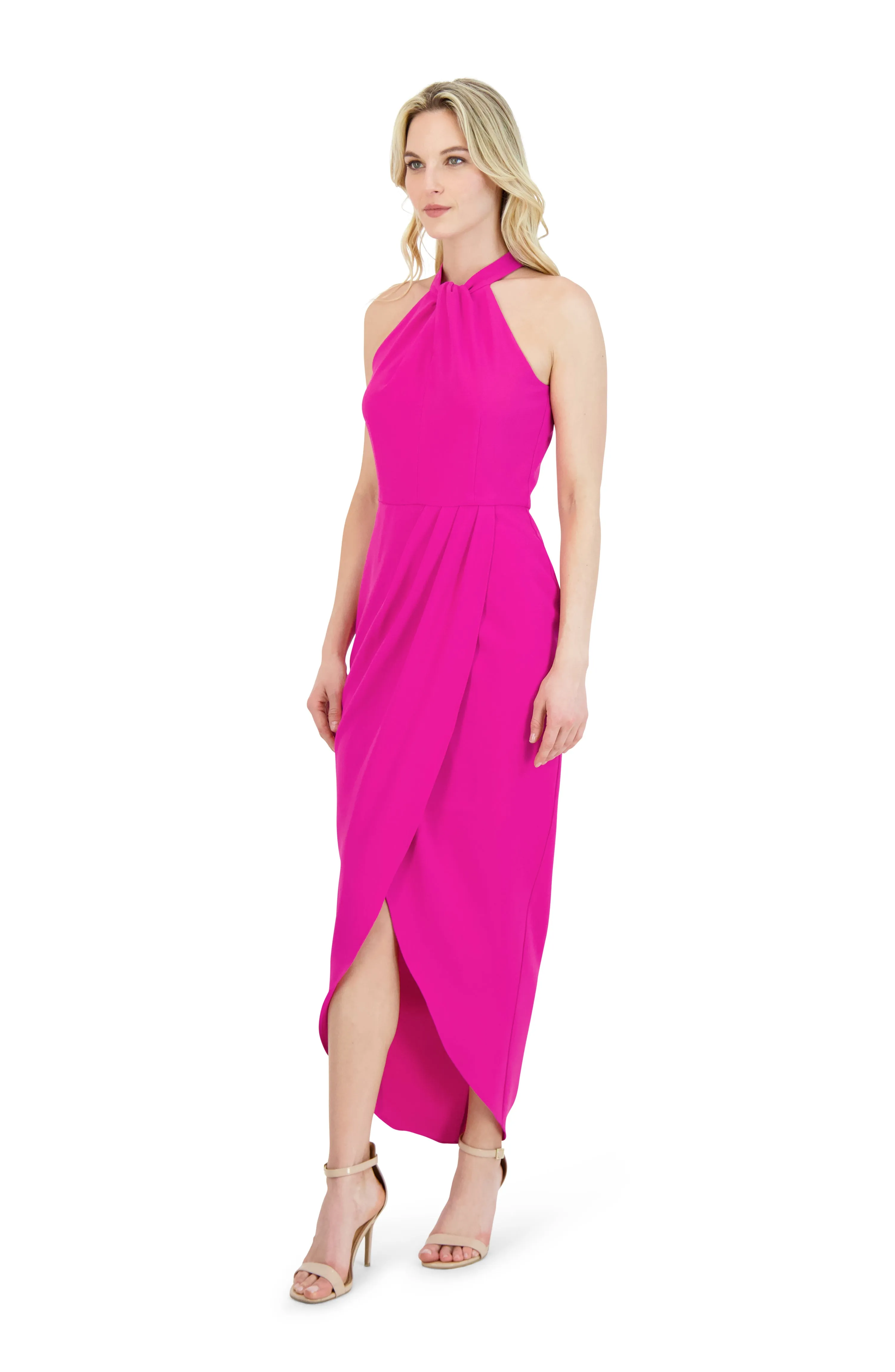 Knot Neck Tulip Hem Dress