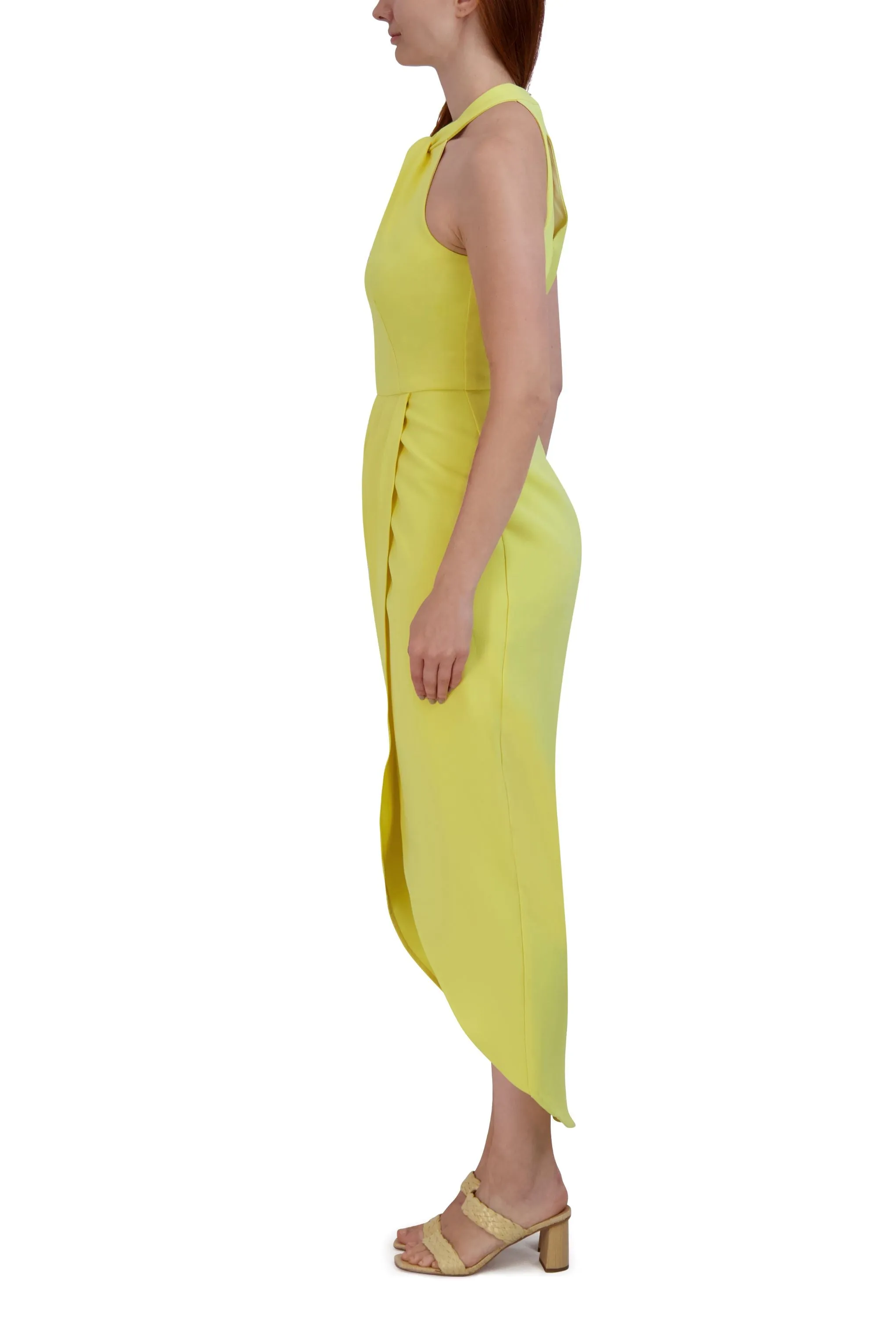 Knot Neck Tulip Hem Dress