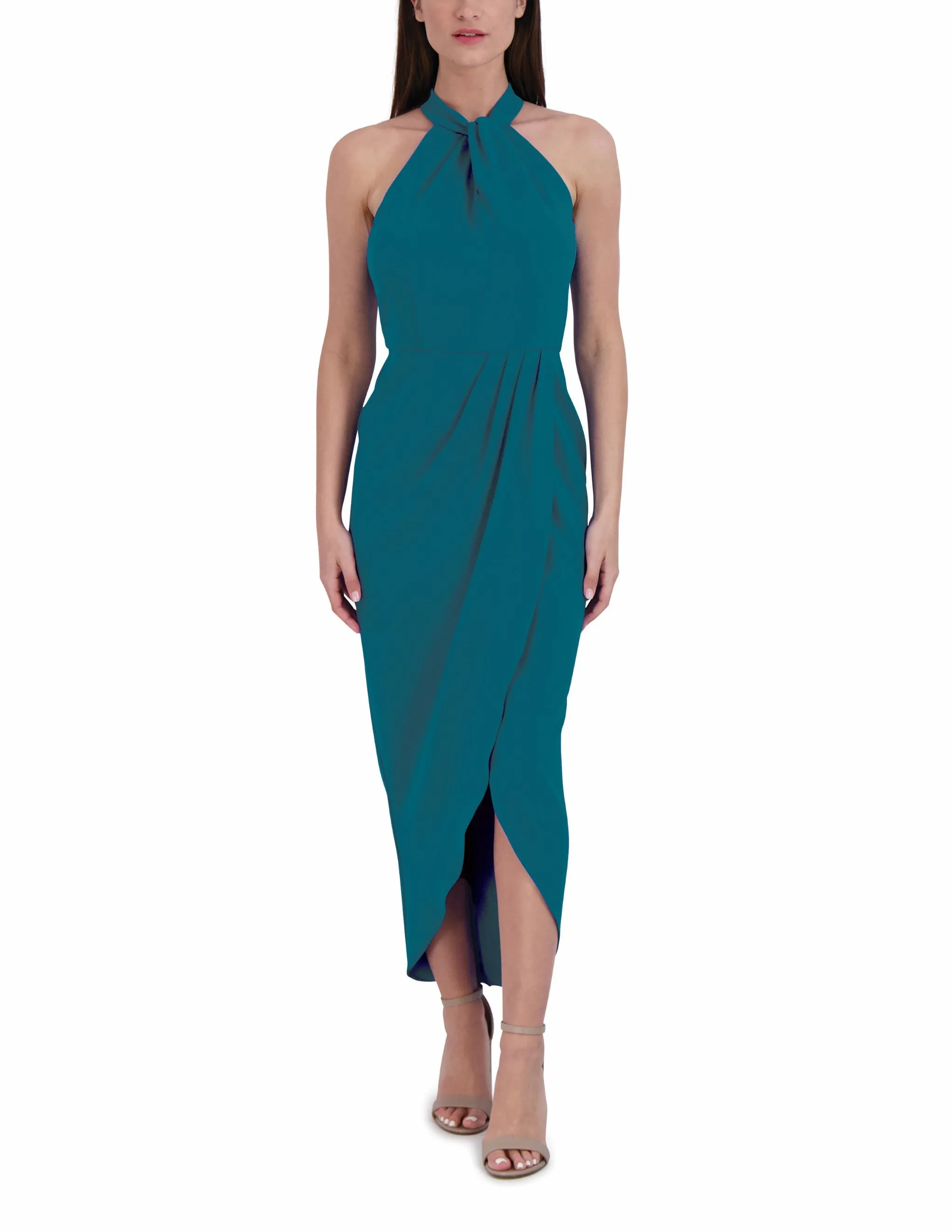 Knot Neck Tulip Hem Dress