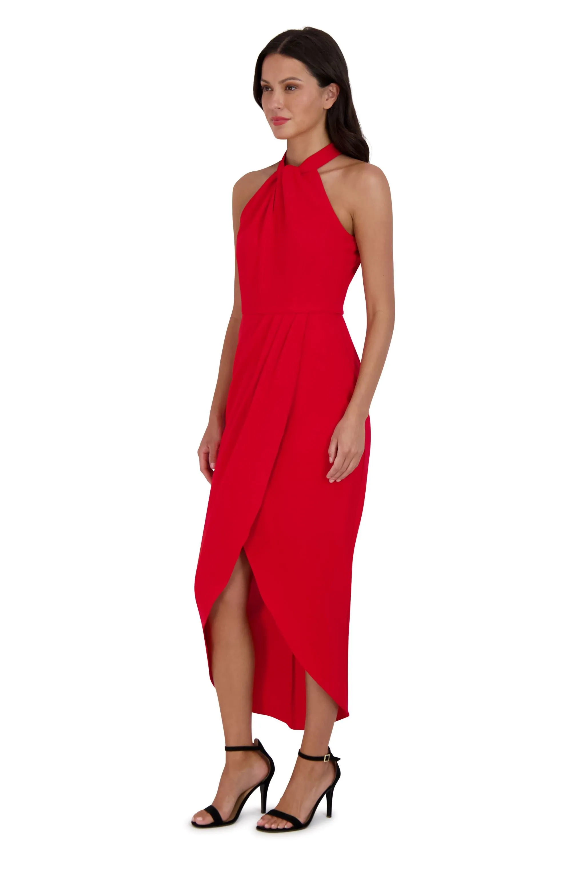 Knot Neck Tulip Hem Dress