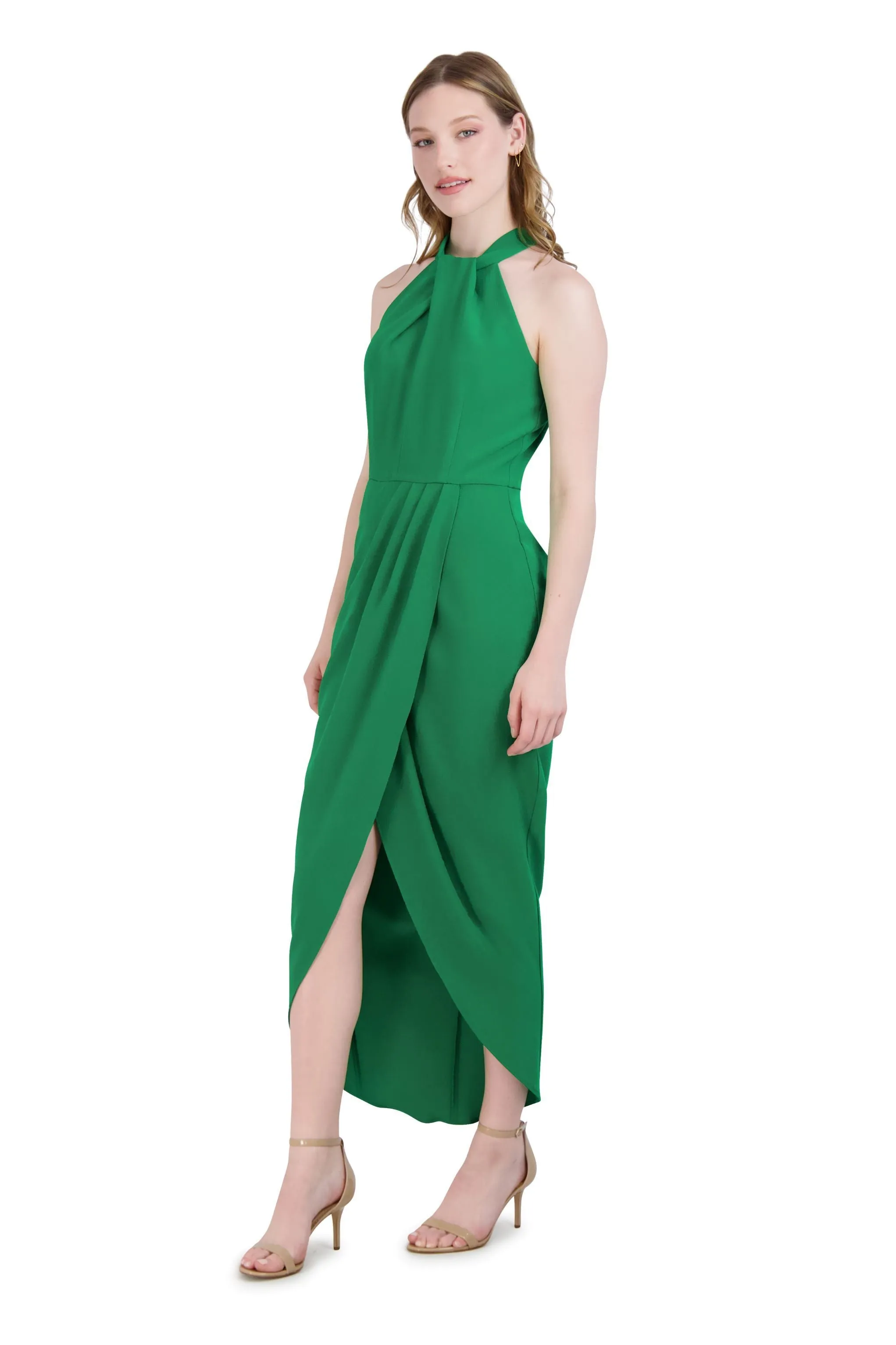 Knot Neck Tulip Hem Dress
