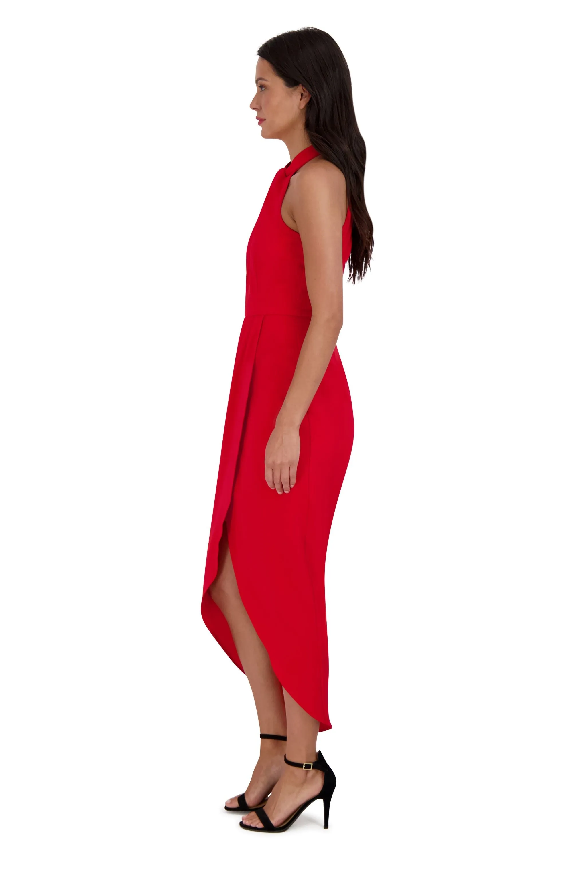 Knot Neck Tulip Hem Dress
