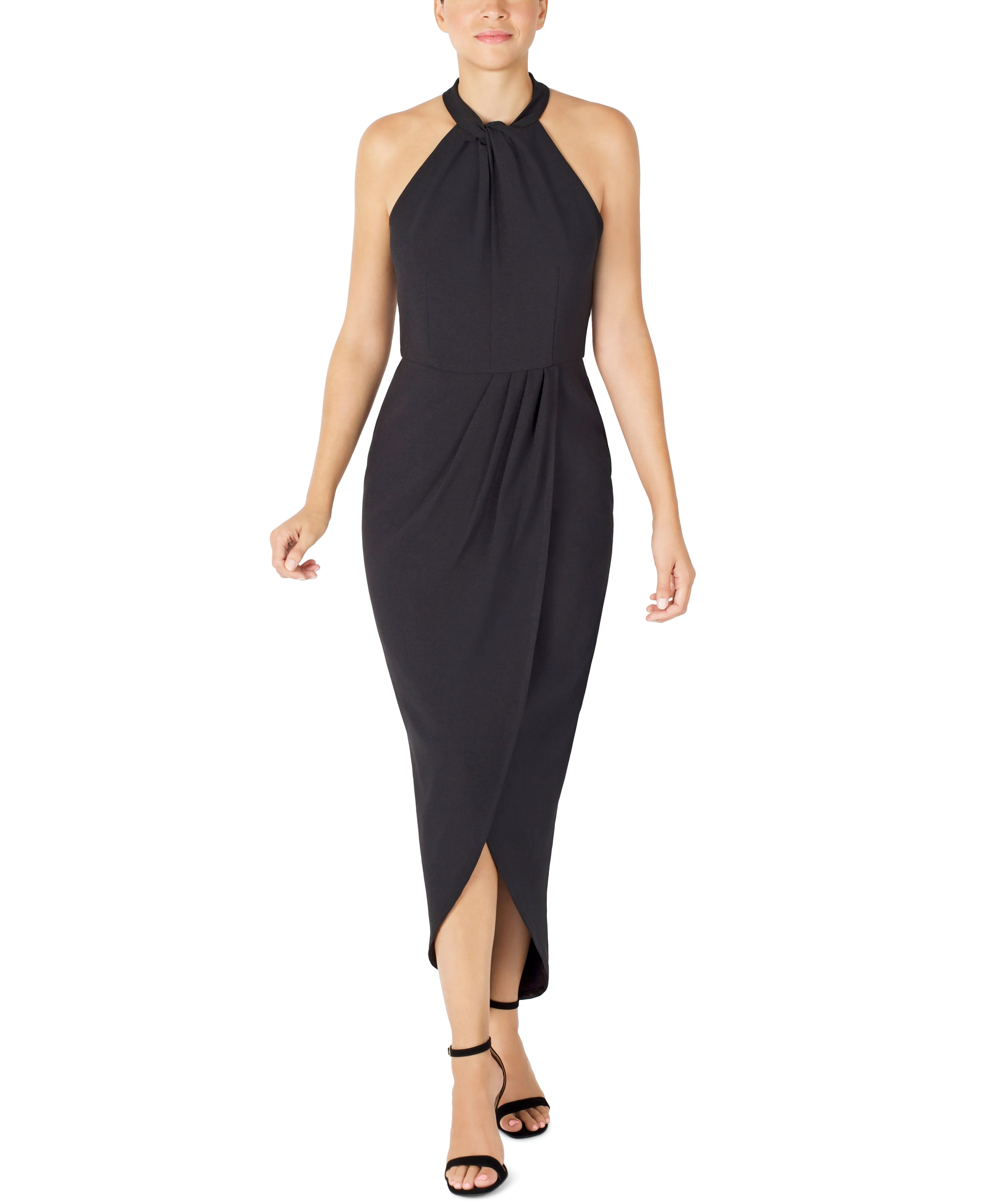 Knot Neck Tulip Hem Dress
