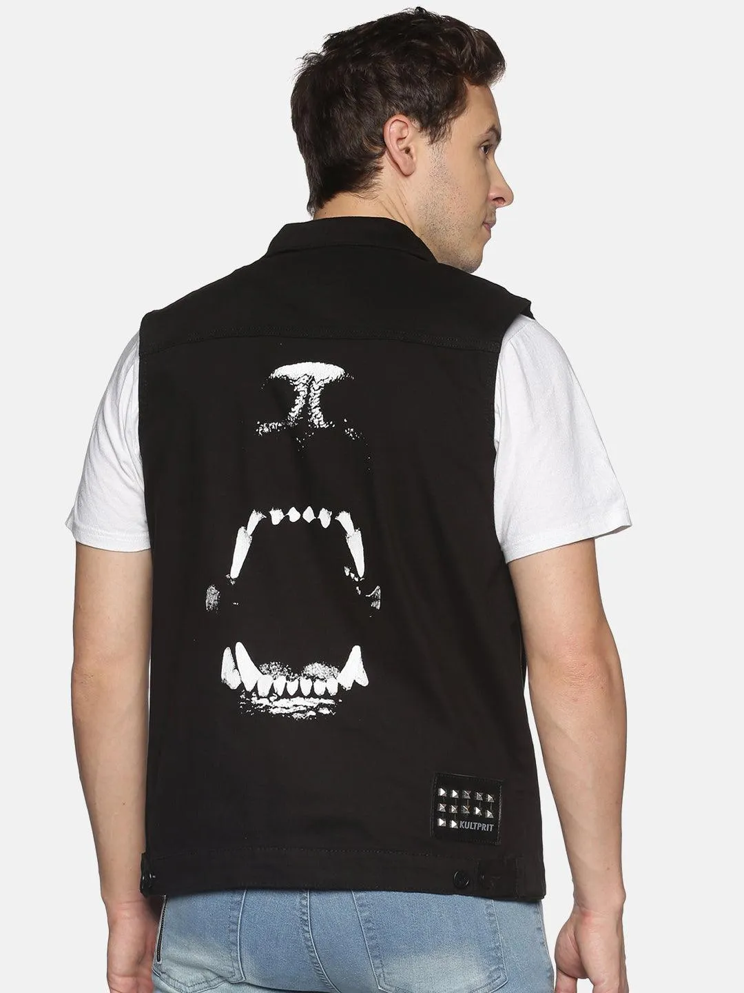 Kultprit double zipper sleeveless jacket