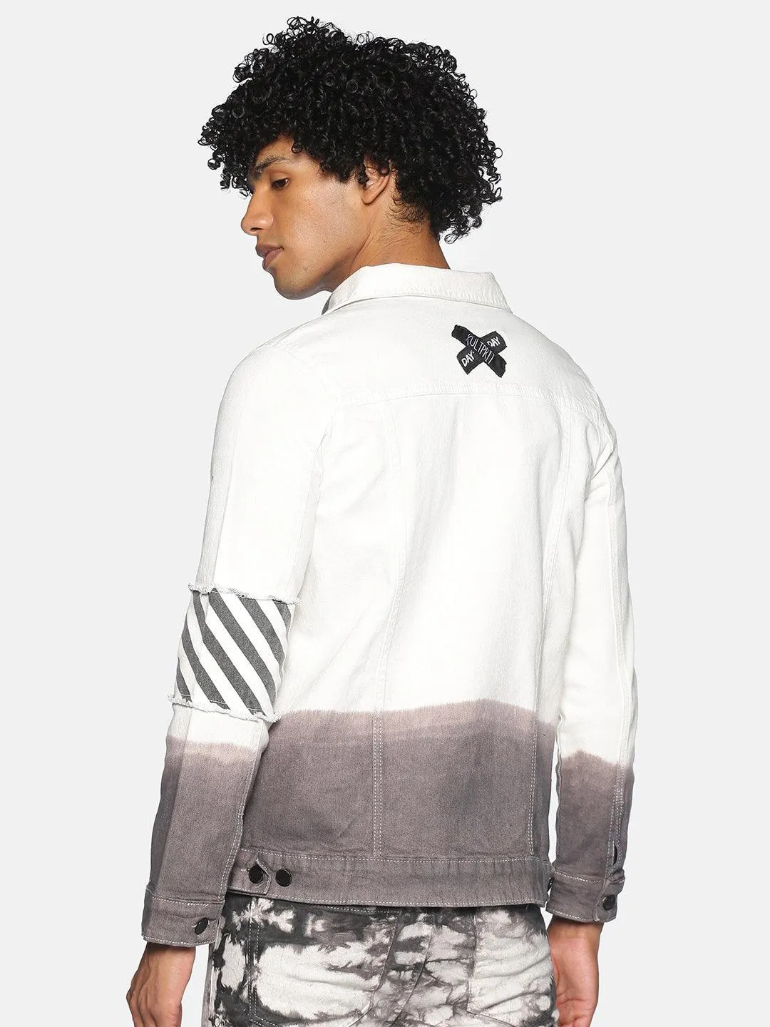 Kultprit tie & dye Jacket with sleeve print