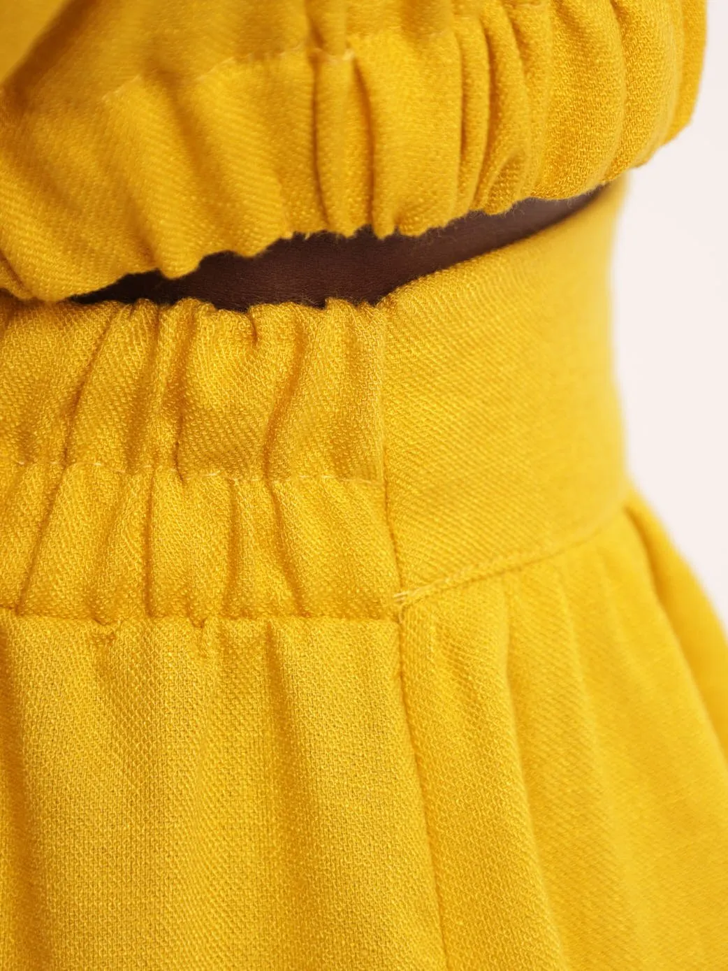 Ladies Linen Midi Skirt - Chartreuse