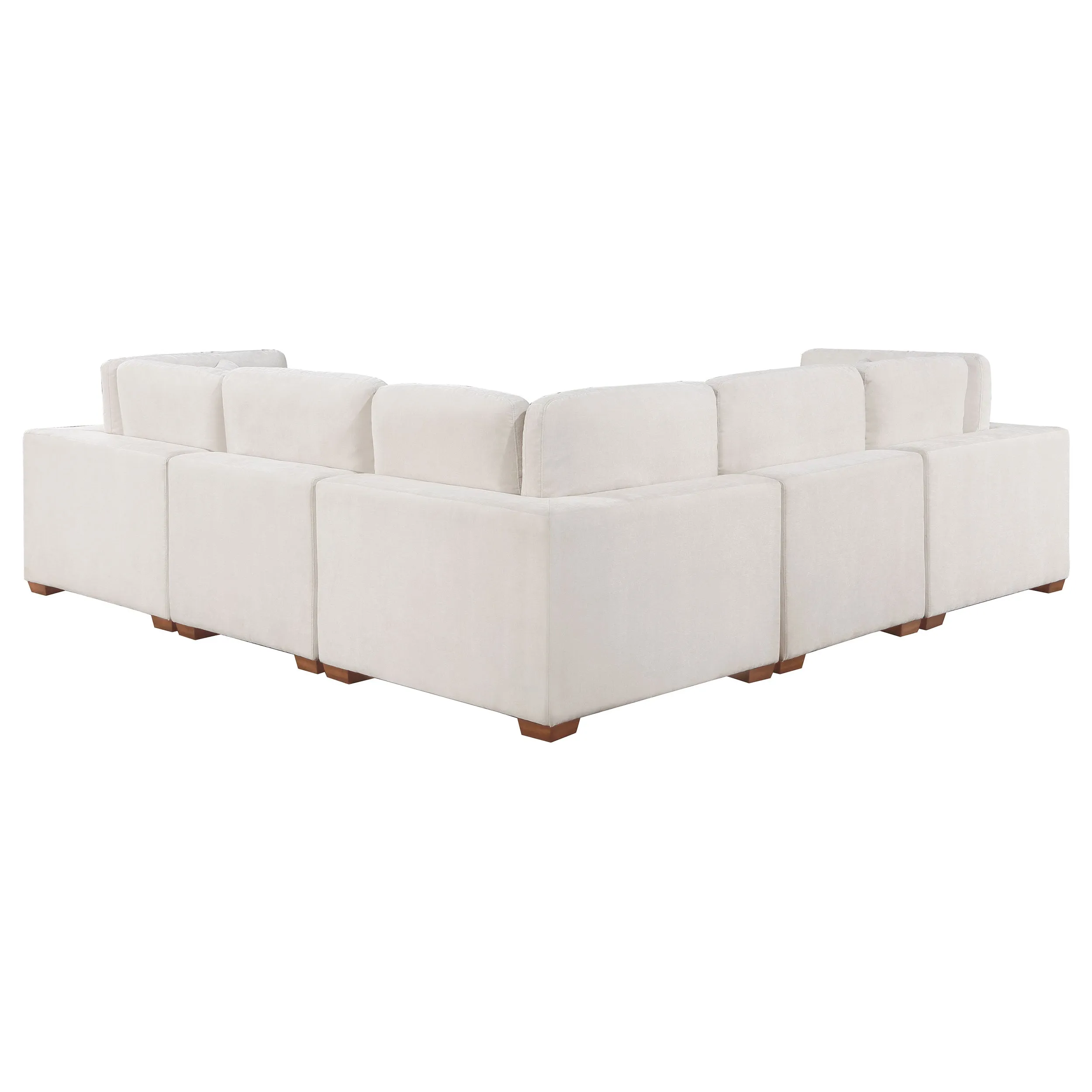 Lakeview 6-piece Upholstered Modular Sectional Sofa Ivory