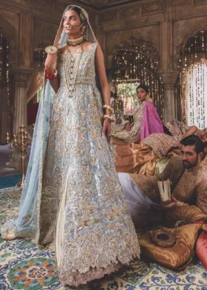 Latest Pakistani Ice Blue Bridal Lehnga for Wedding #J5168