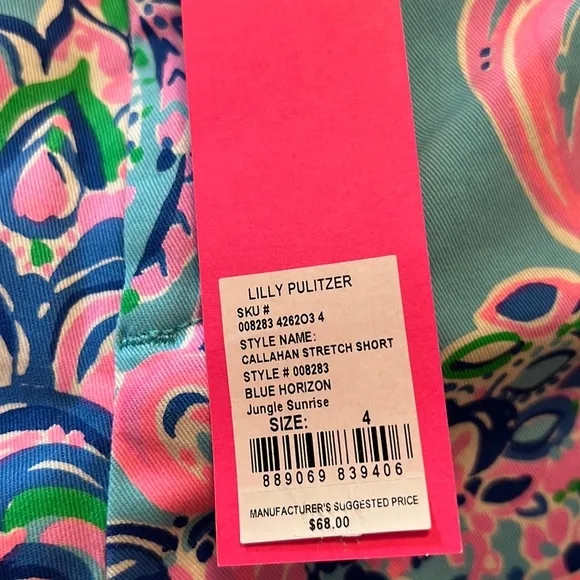 Lilly Pulitzer Callahan Stretch Short, Size 4
