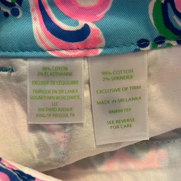 Lilly Pulitzer Callahan Stretch Short, Size 4