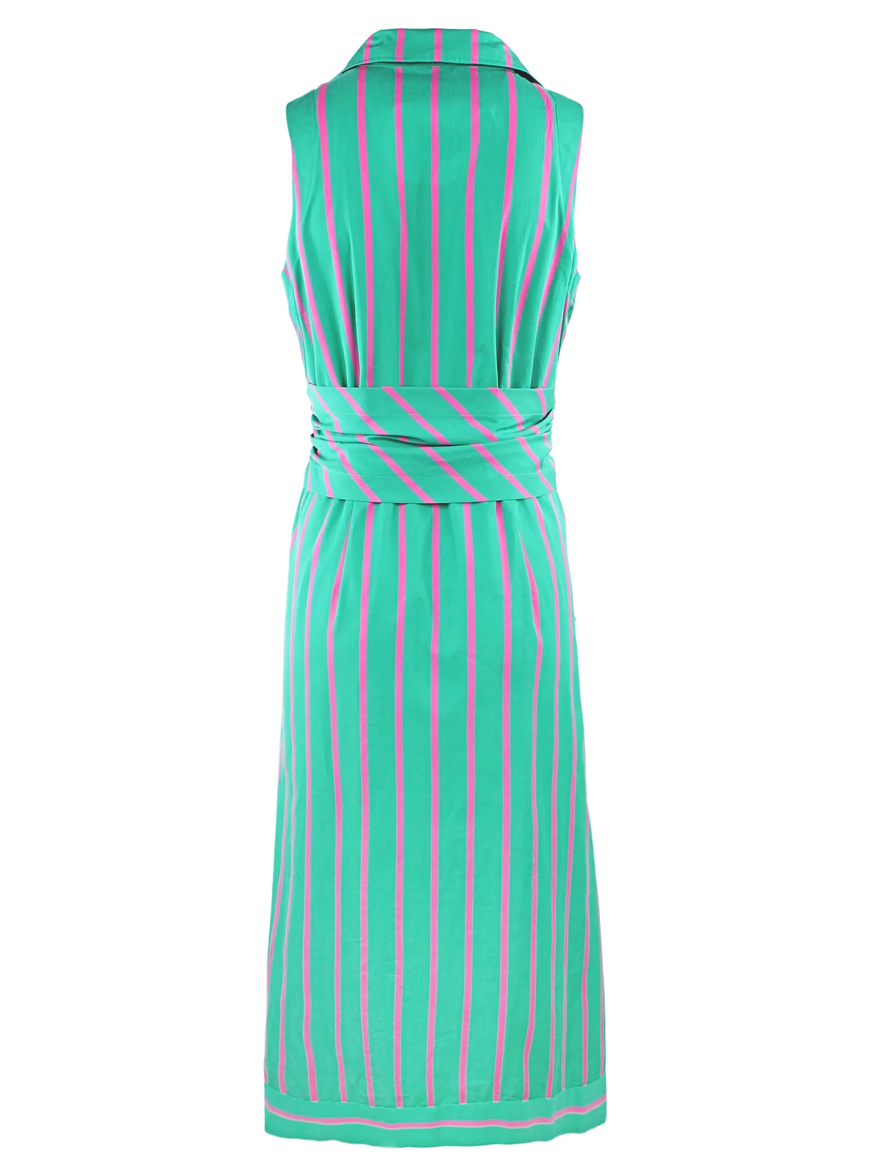 Long Ellis Sleeveless Tie-Front Maxi Dress, Palm Beach Stripe