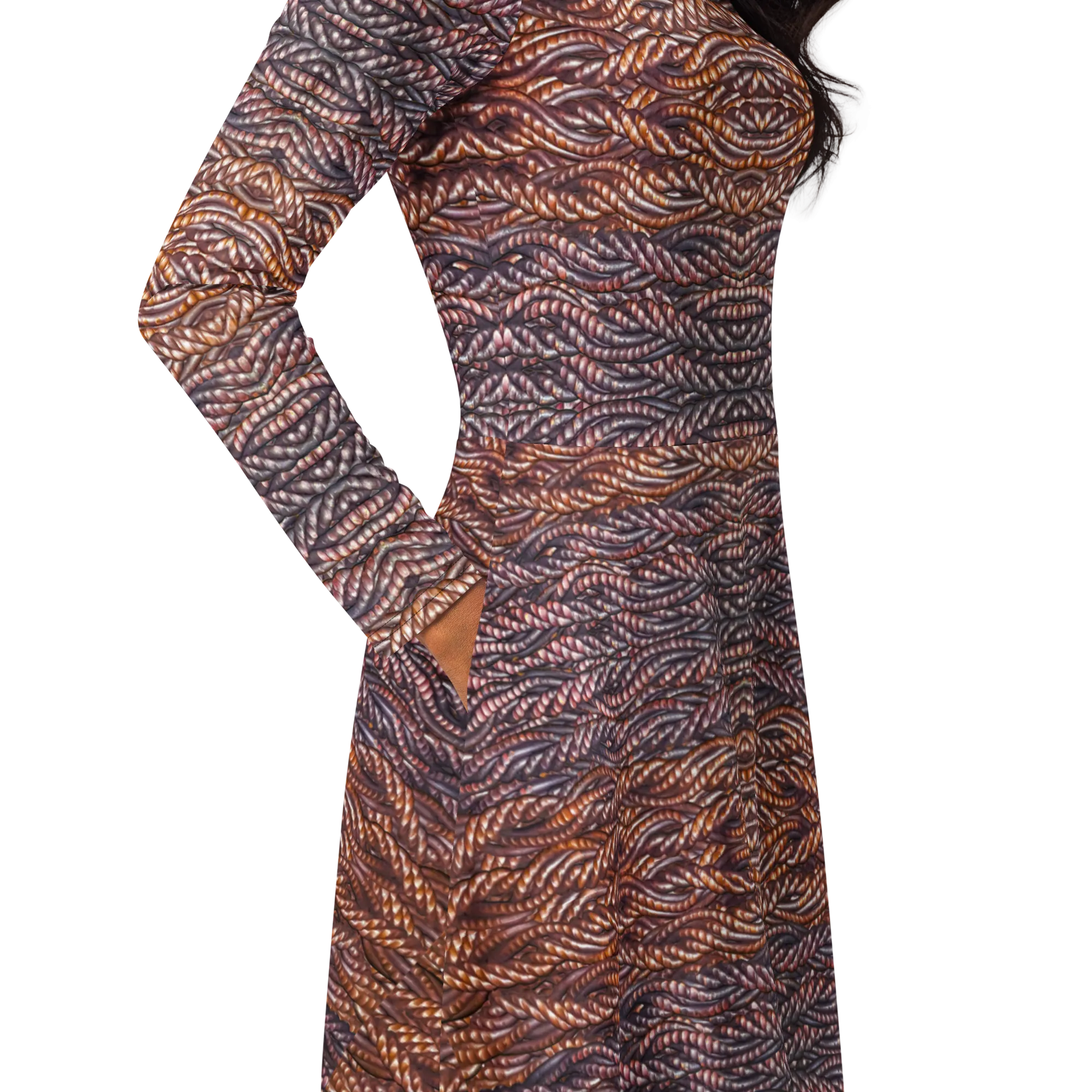 Long Sleeve Midi Dress (Her/Muliebris)(Grail Hearth Core Copper Fabric) RJSTHw2023 RJS