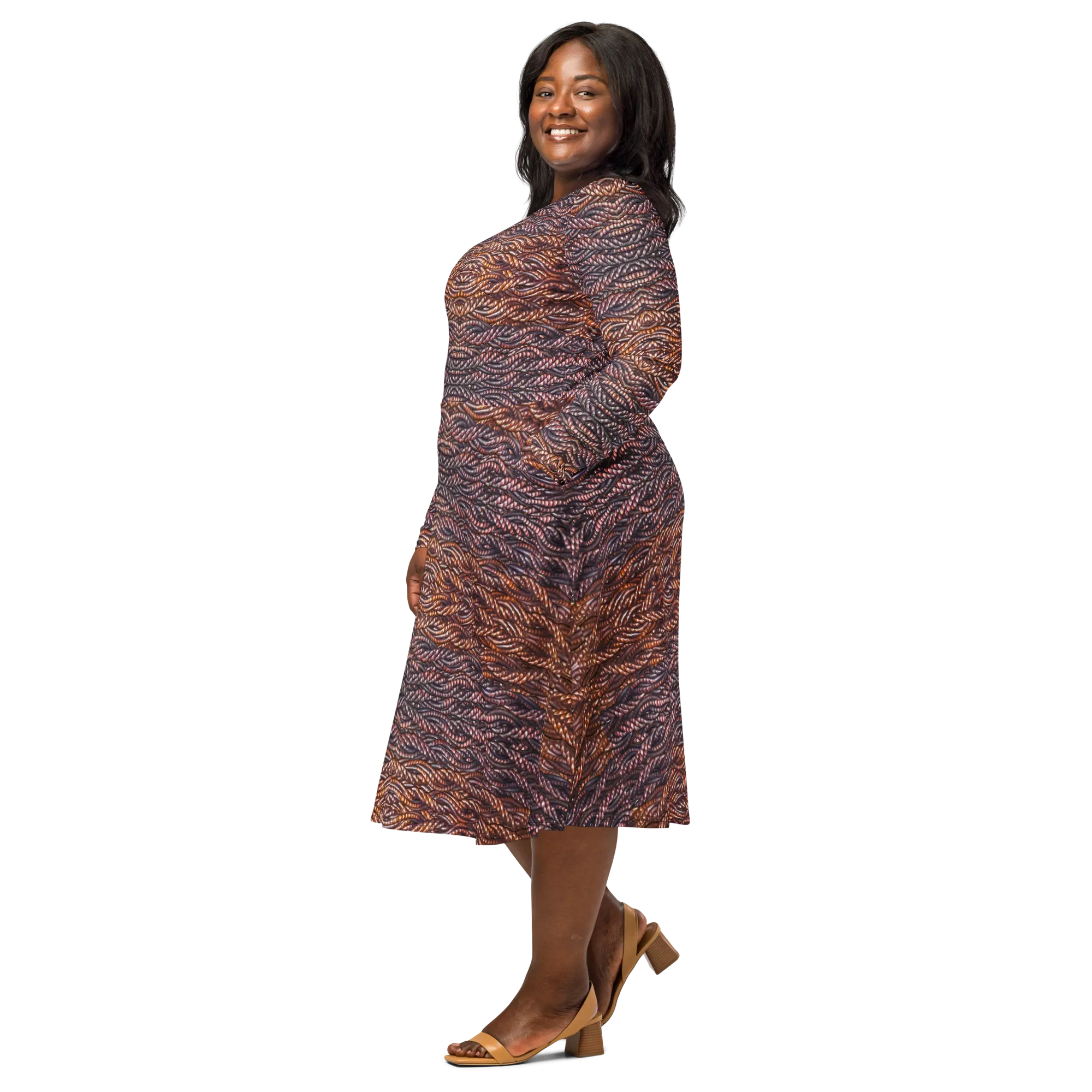 Long Sleeve Midi Dress (Her/Muliebris)(Grail Hearth Core Copper Fabric) RJSTHw2023 RJS