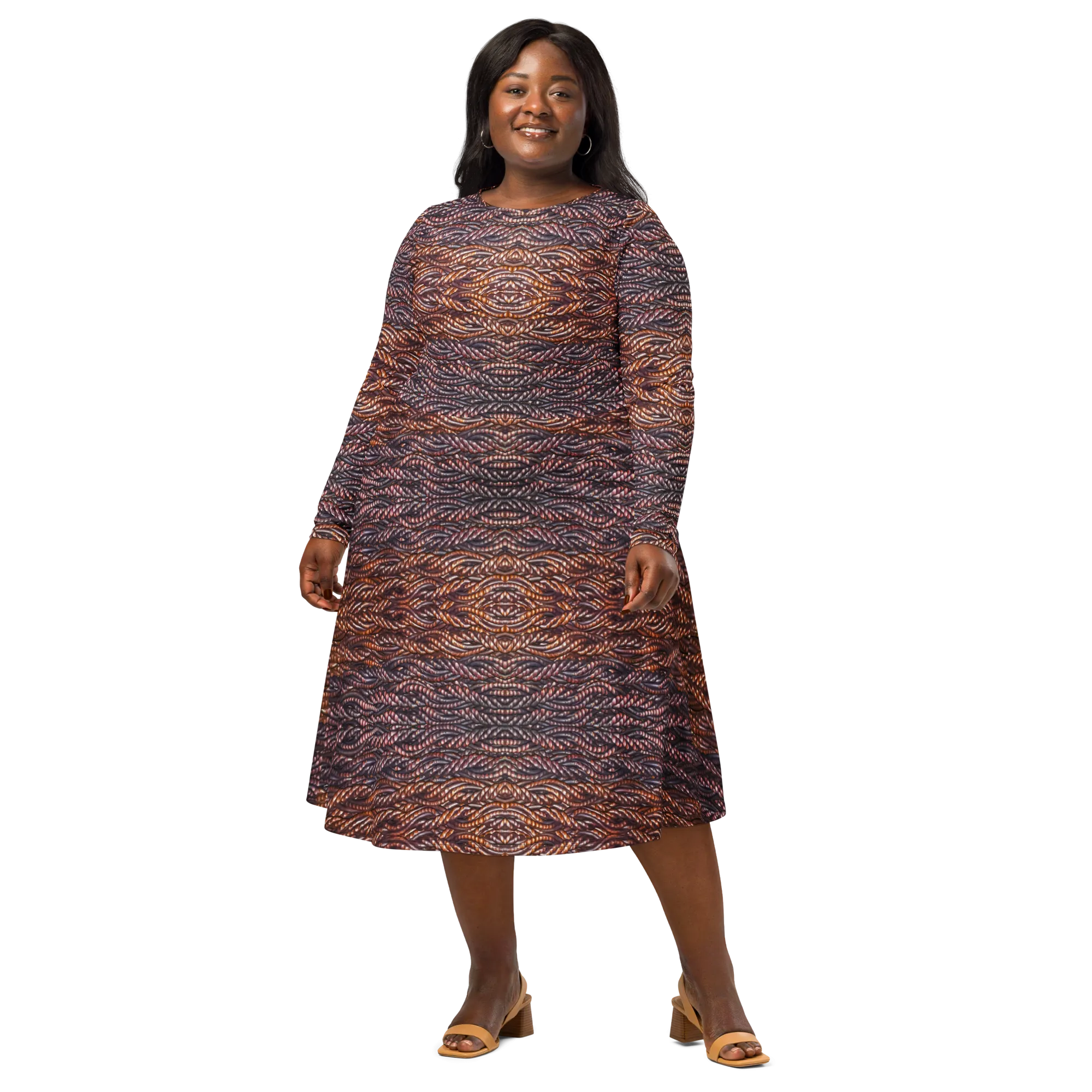 Long Sleeve Midi Dress (Her/Muliebris)(Grail Hearth Core Copper Fabric) RJSTHw2023 RJS