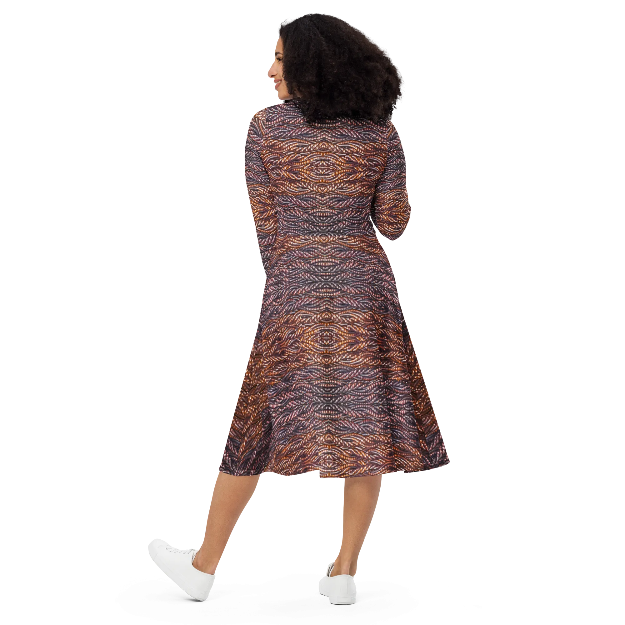 Long Sleeve Midi Dress (Her/Muliebris)(Grail Hearth Core Copper Fabric) RJSTHw2023 RJS