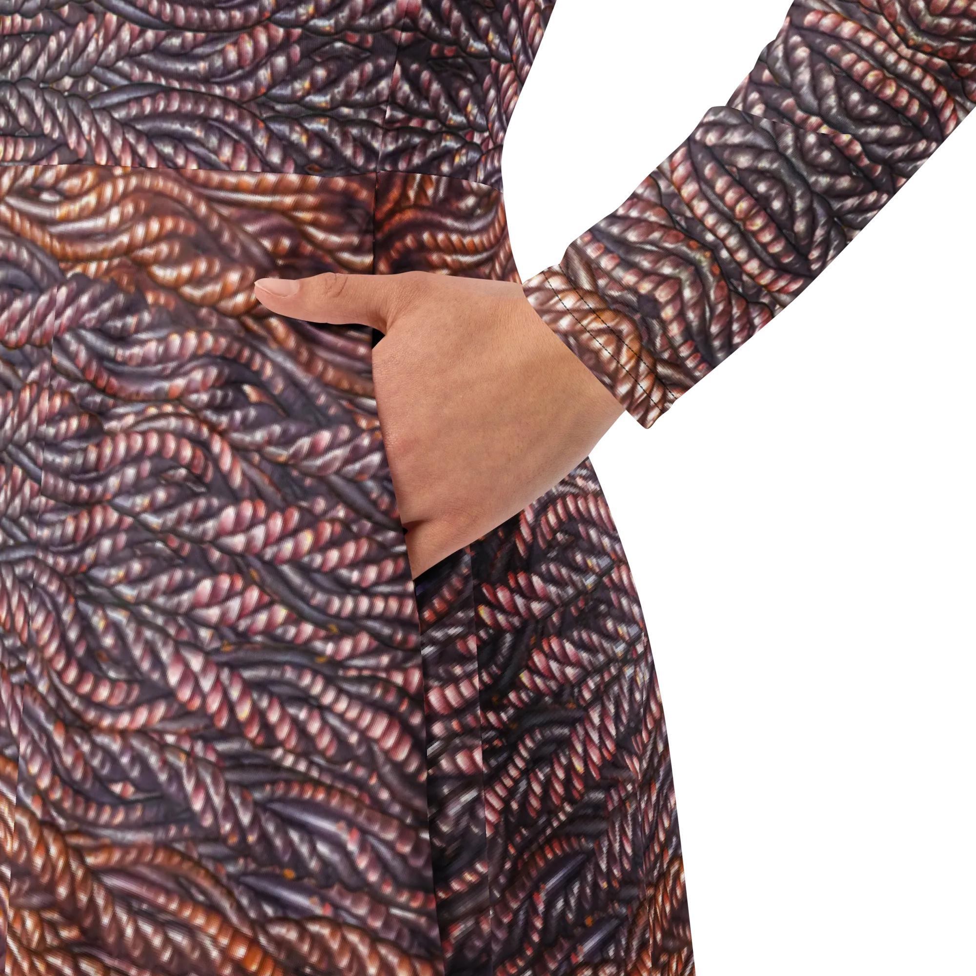 Long Sleeve Midi Dress (Her/Muliebris)(Grail Hearth Core Copper Fabric) RJSTHw2023 RJS