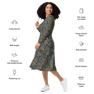 Long Sleeve Midi Dress (Her/Muliebris)(Grail Night Hoard Virtus 8.12) RJSTHS2022 RJS