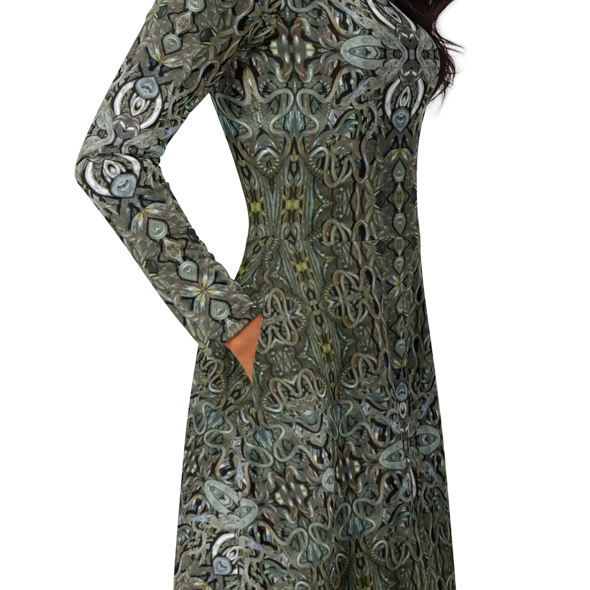 Long Sleeve Midi Dress (Her/Muliebris)(Grail Night Hoard Virtus 8.3) RJSTHS2022 RJS