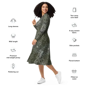 Long Sleeve Midi Dress (Her/Muliebris)(Grail Night Hoard Virtus 8.3) RJSTHS2022 RJS