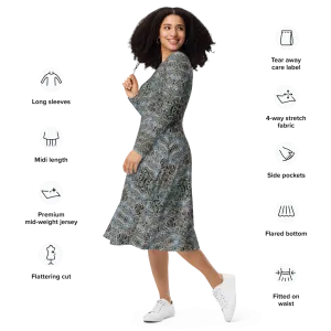 Long Sleeve Midi Dress (Her/Muliebris)(Grail Night Hoard Virtus 8.9) RJSTHS2022 RJS