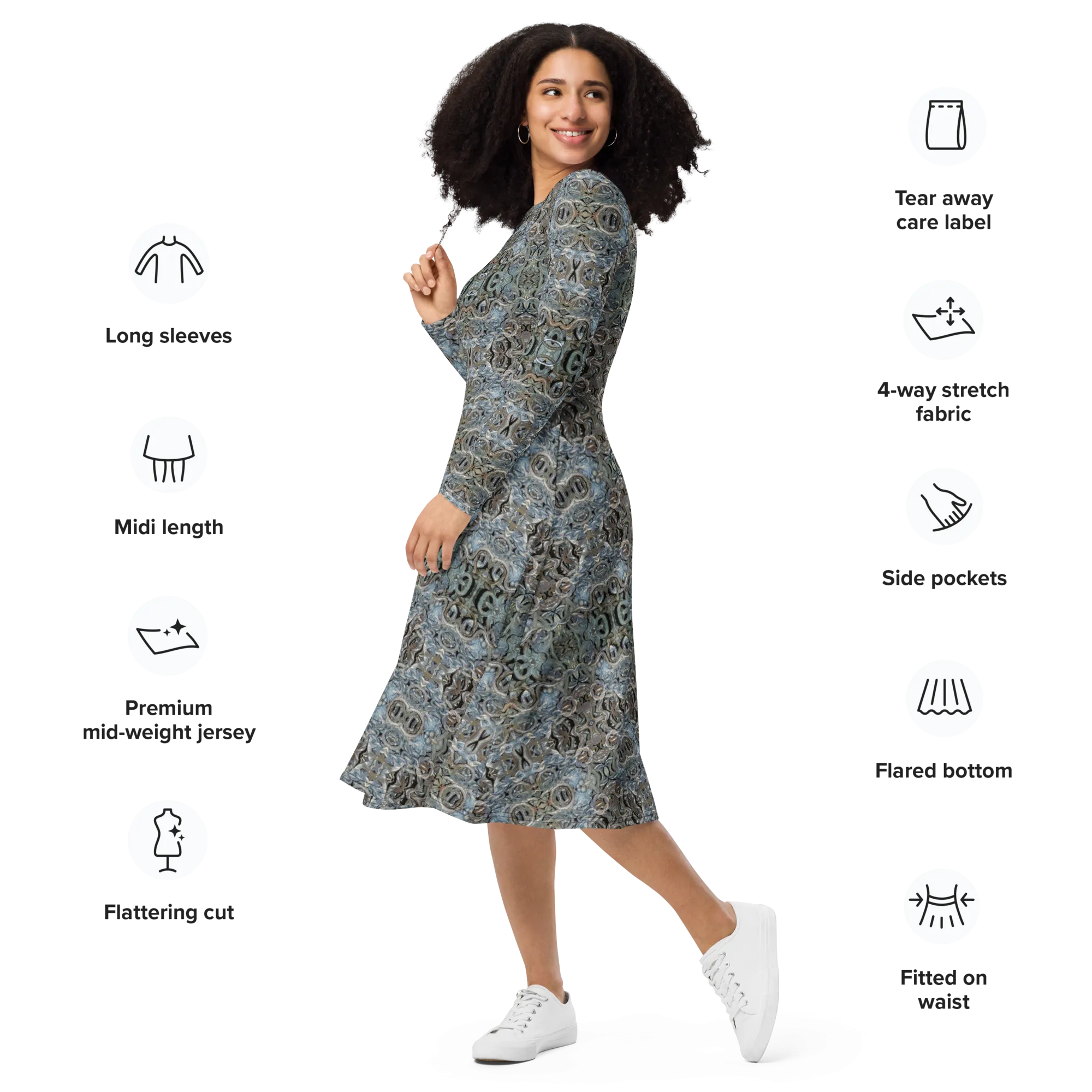 Long Sleeve Midi Dress (Her/Muliebris)(Grail Night Hoard Virtus 8.9) RJSTHS2022 RJS
