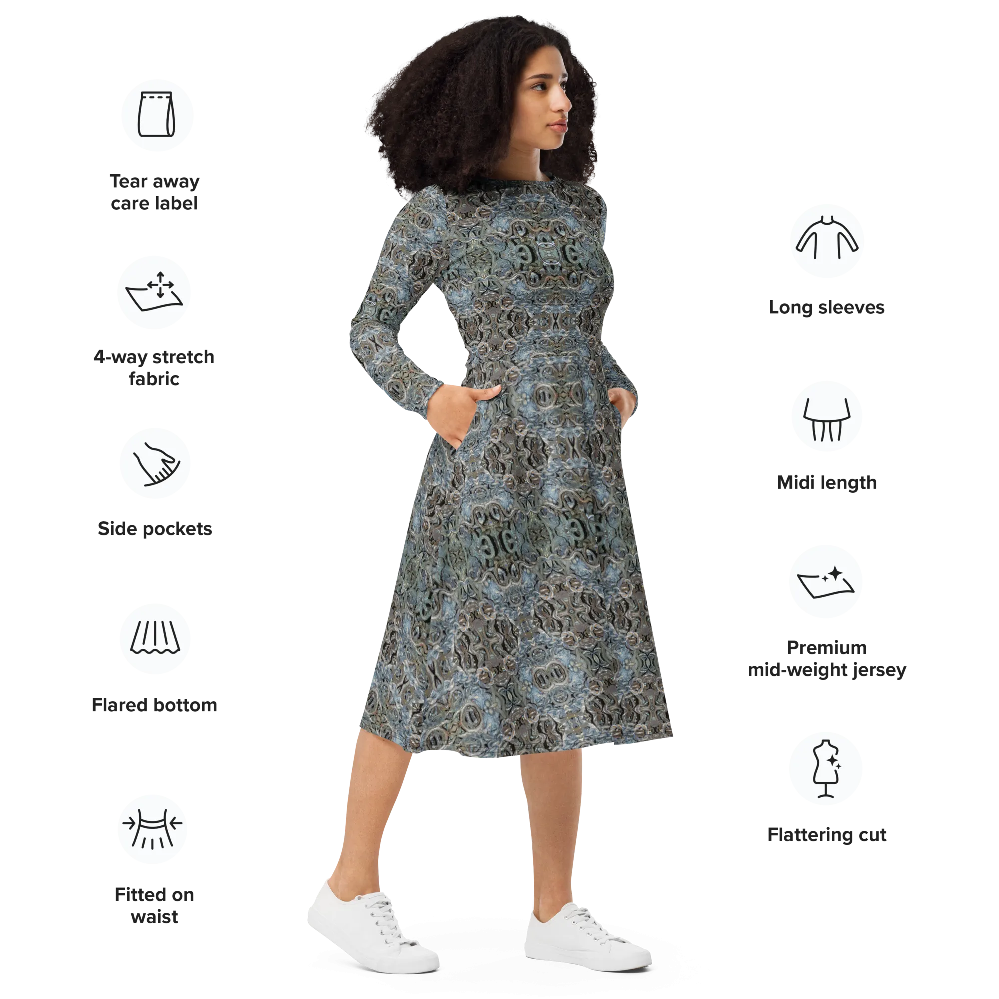 Long Sleeve Midi Dress (Her/Muliebris)(Grail Night Hoard Virtus 8.9) RJSTHS2022 RJS