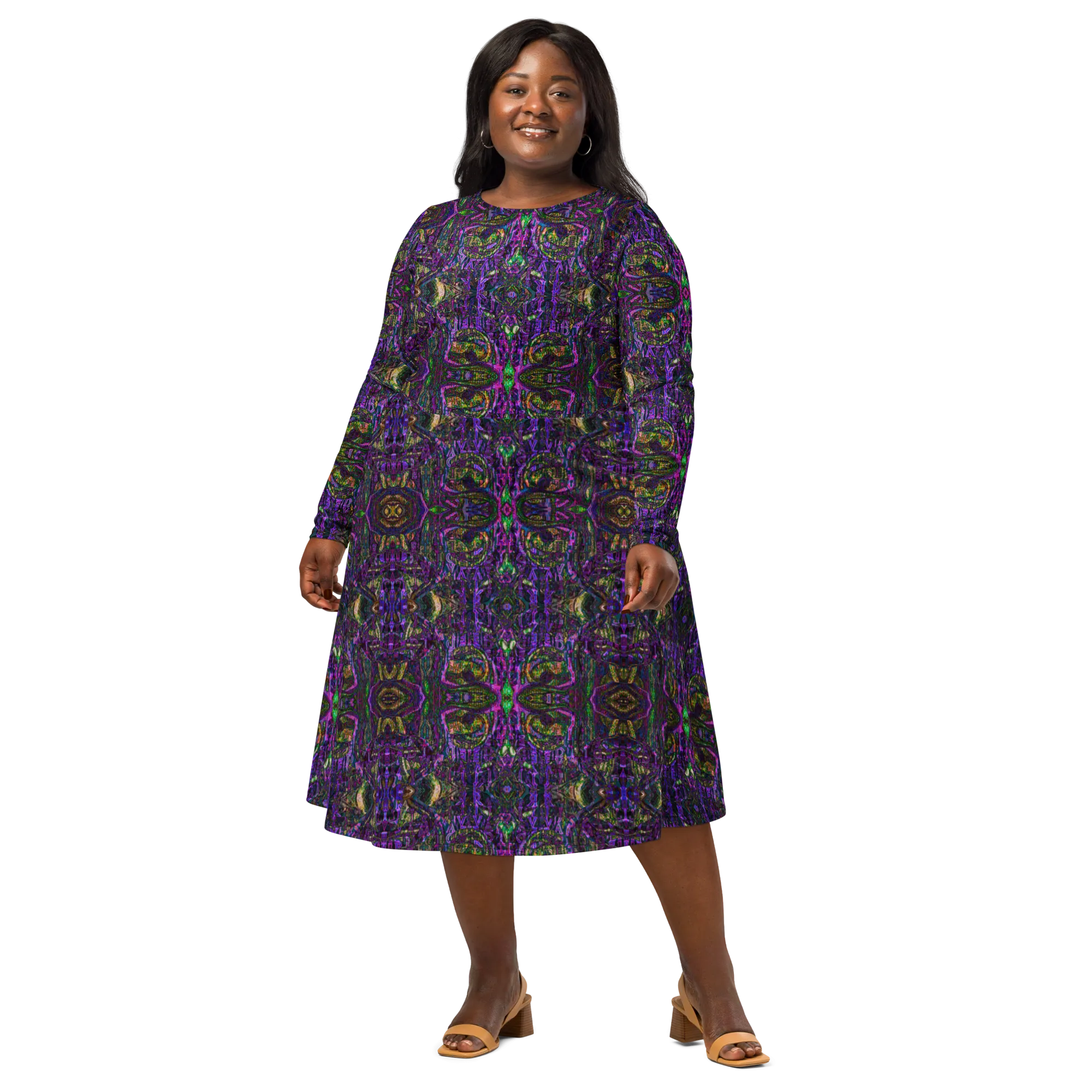 Long Sleeve Midi Dress (Her/Muliebris)(Pure Candy GNHV8.2.1 Purple Logo@Alchemic) RJSTHS2022 RJS