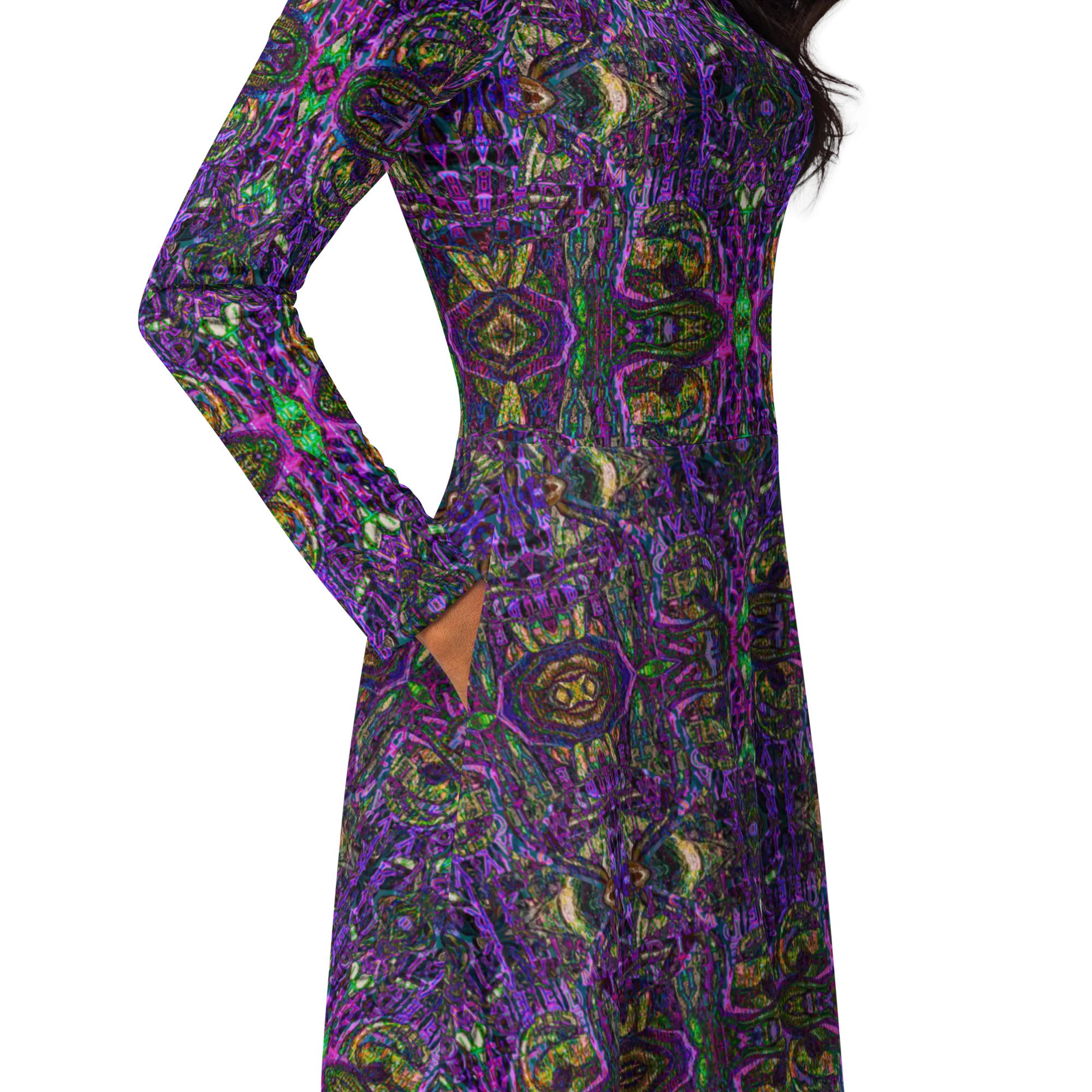 Long Sleeve Midi Dress (Her/Muliebris)(Pure Candy GNHV8.2.1 Purple Logo@Alchemic) RJSTHS2022 RJS