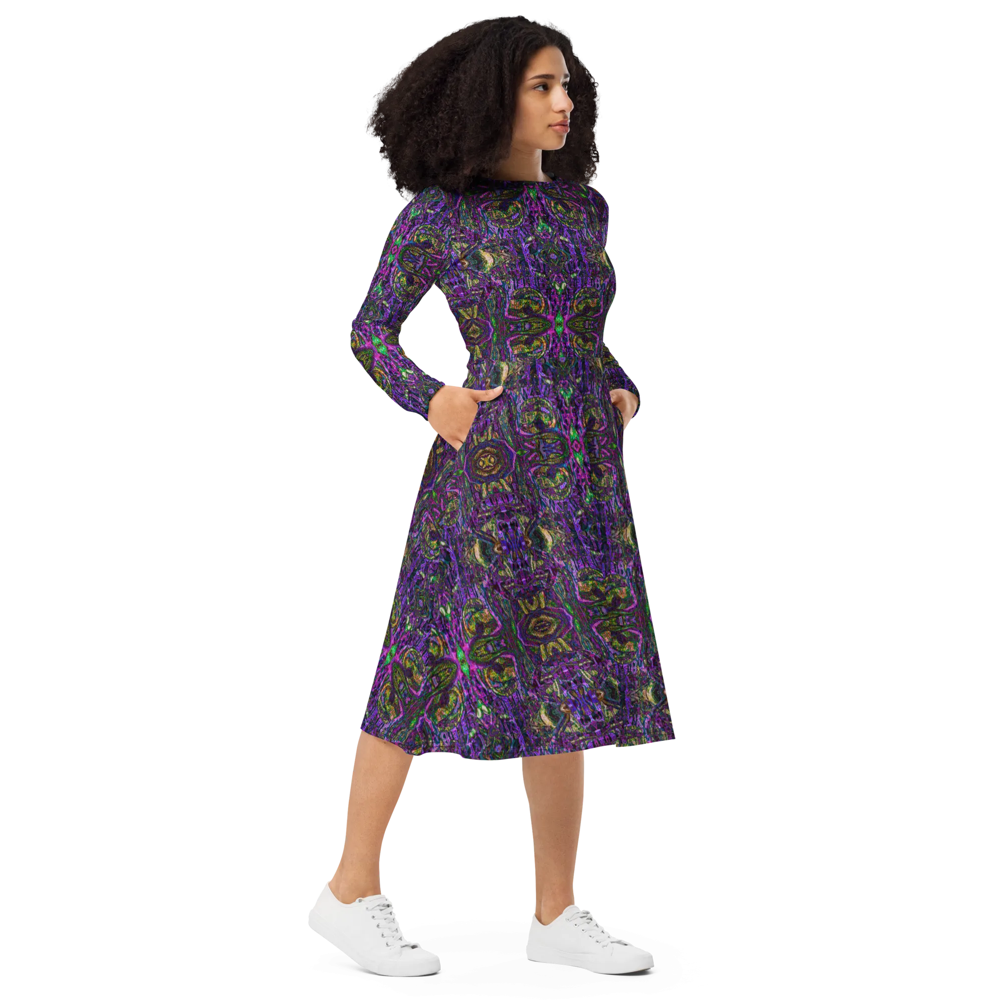 Long Sleeve Midi Dress (Her/Muliebris)(Pure Candy GNHV8.2.1 Purple Logo@Alchemic) RJSTHS2022 RJS