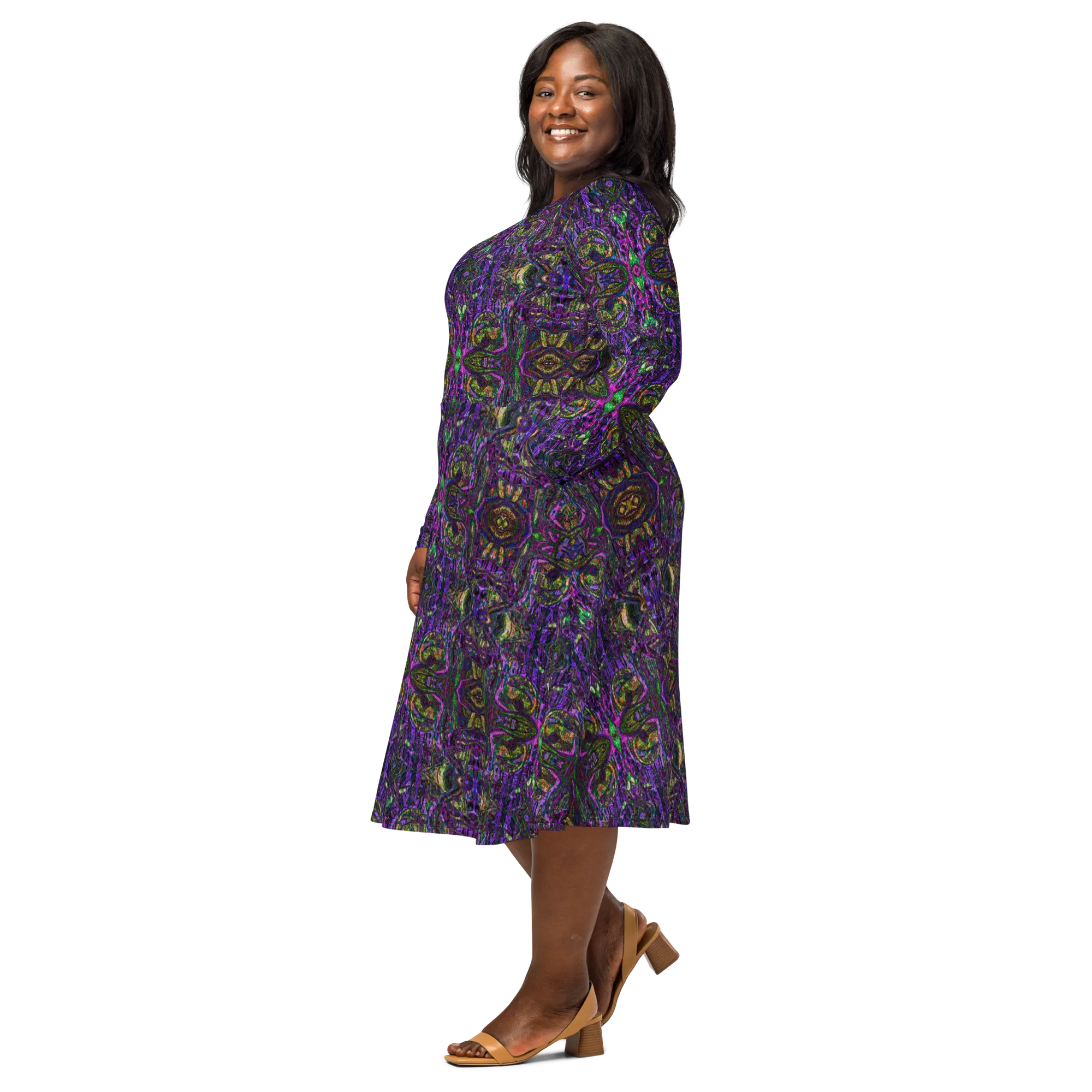 Long Sleeve Midi Dress (Her/Muliebris)(Pure Candy GNHV8.2.1 Purple Logo@Alchemic) RJSTHS2022 RJS