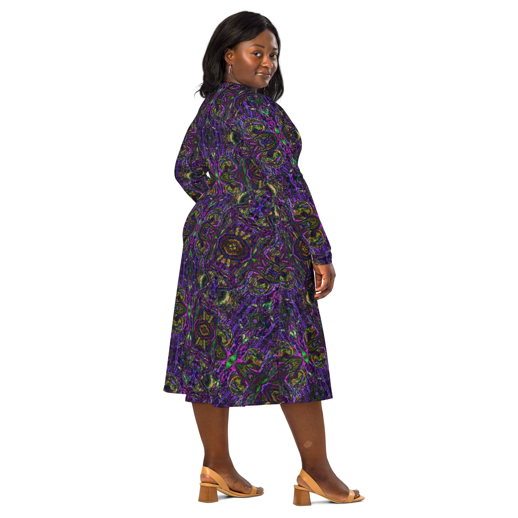 Long Sleeve Midi Dress (Her/Muliebris)(Pure Candy GNHV8.2.1 Purple Logo@Alchemic) RJSTHS2022 RJS