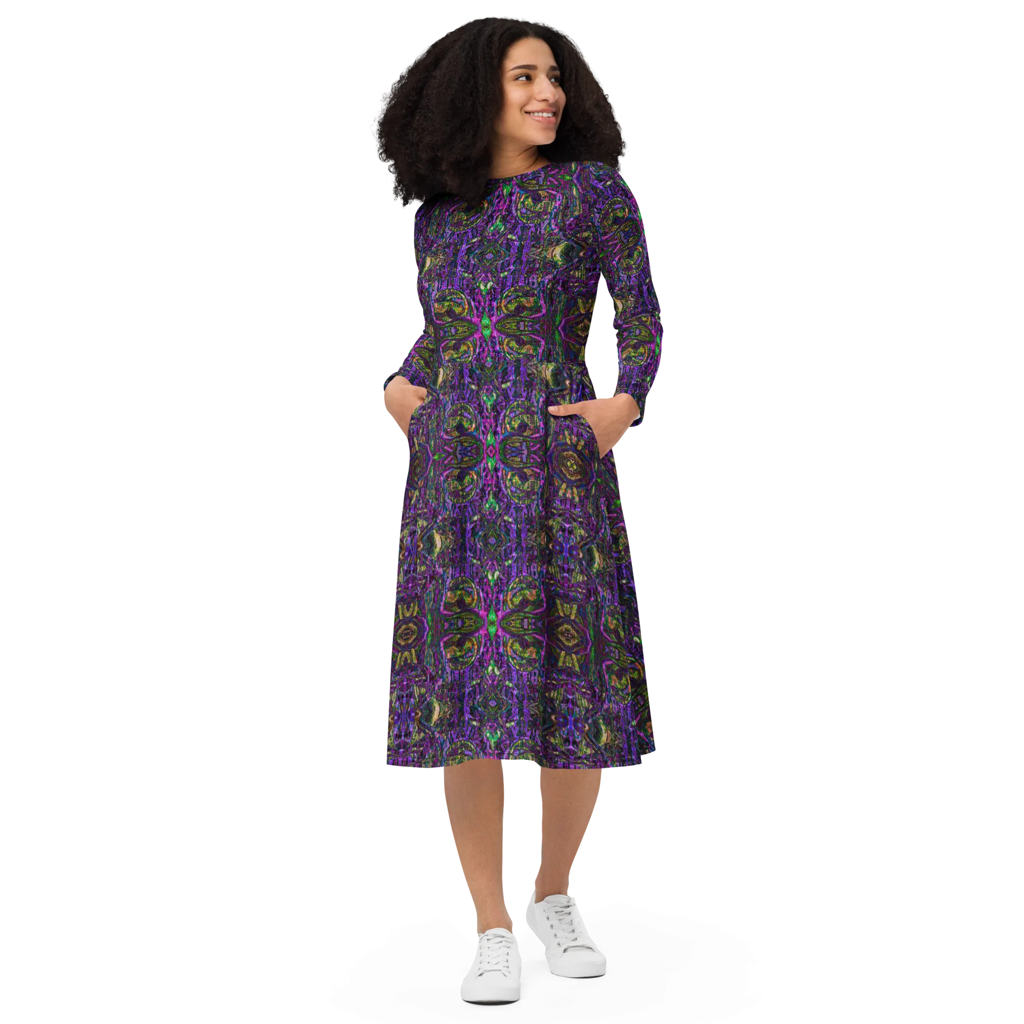 Long Sleeve Midi Dress (Her/Muliebris)(Pure Candy GNHV8.2.1 Purple Logo@Alchemic) RJSTHS2022 RJS