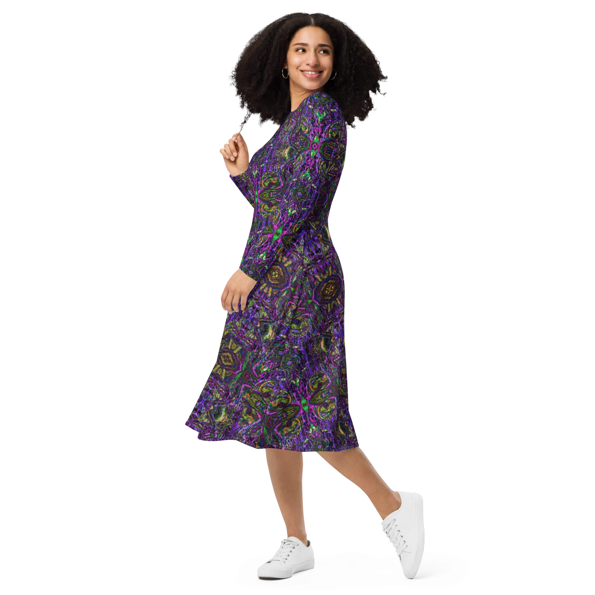 Long Sleeve Midi Dress (Her/Muliebris)(Pure Candy GNHV8.2.1 Purple Logo@Alchemic) RJSTHS2022 RJS