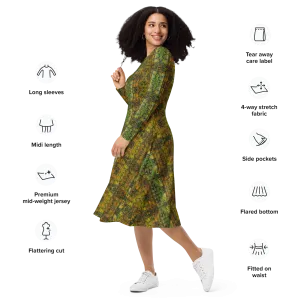 Long Sleeve Midi Dress (Her/Muliebris)(Pure Candy RJSTH@Alchemic) RJSTHS2022 RJS