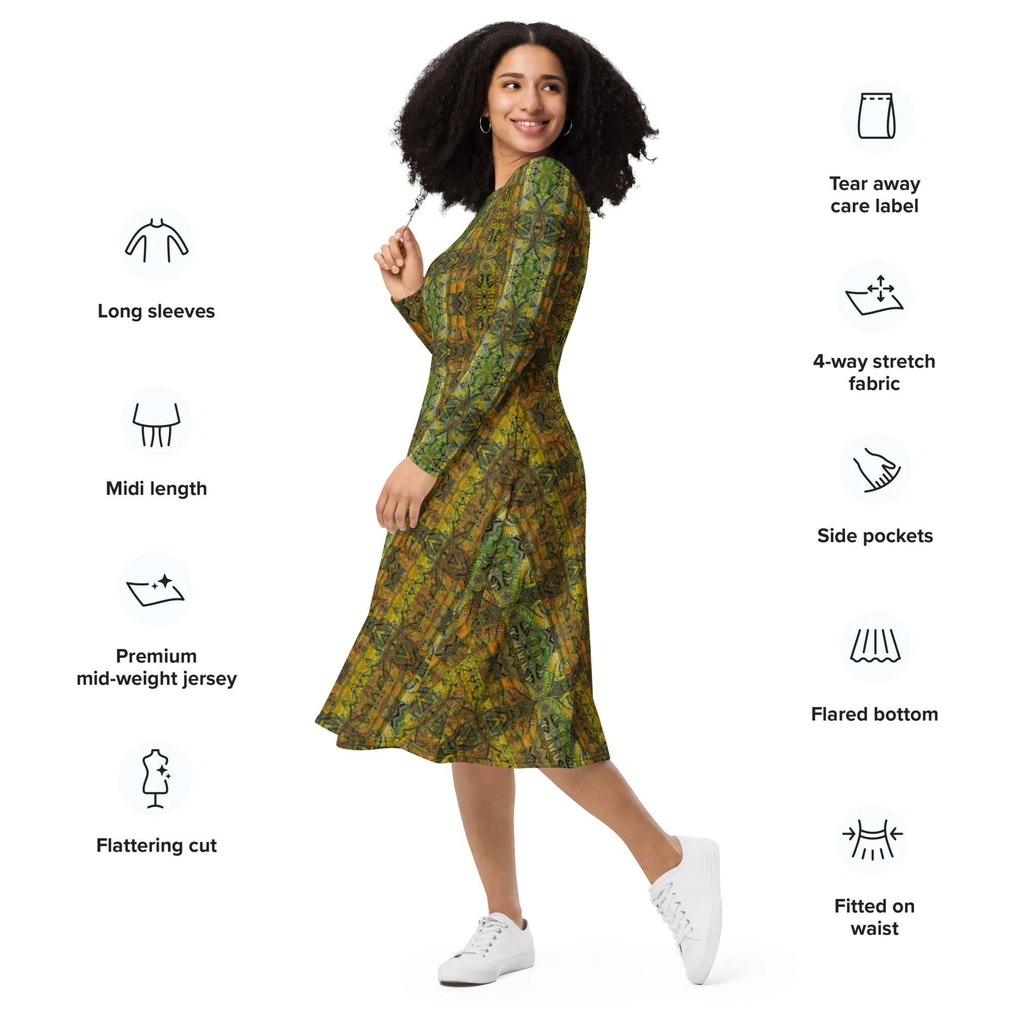 Long Sleeve Midi Dress (Her/Muliebris)(Pure Candy RJSTH@Alchemic) RJSTHS2022 RJS