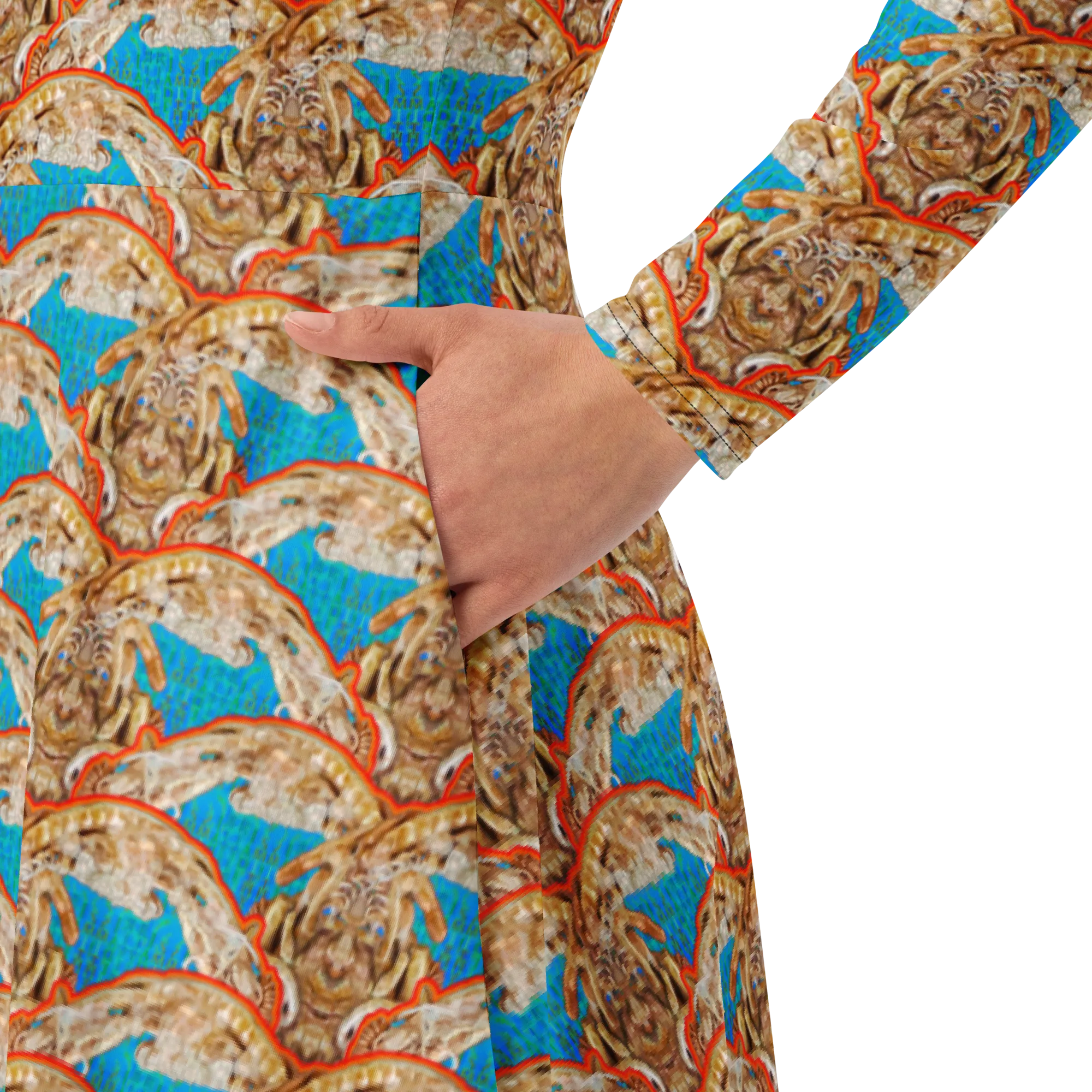 Long Sleeve Midi Dress (Her/Muliebris)(Rind#12 Ouroboros Butterfly Blue Logo) RJSTHS2022 RJS