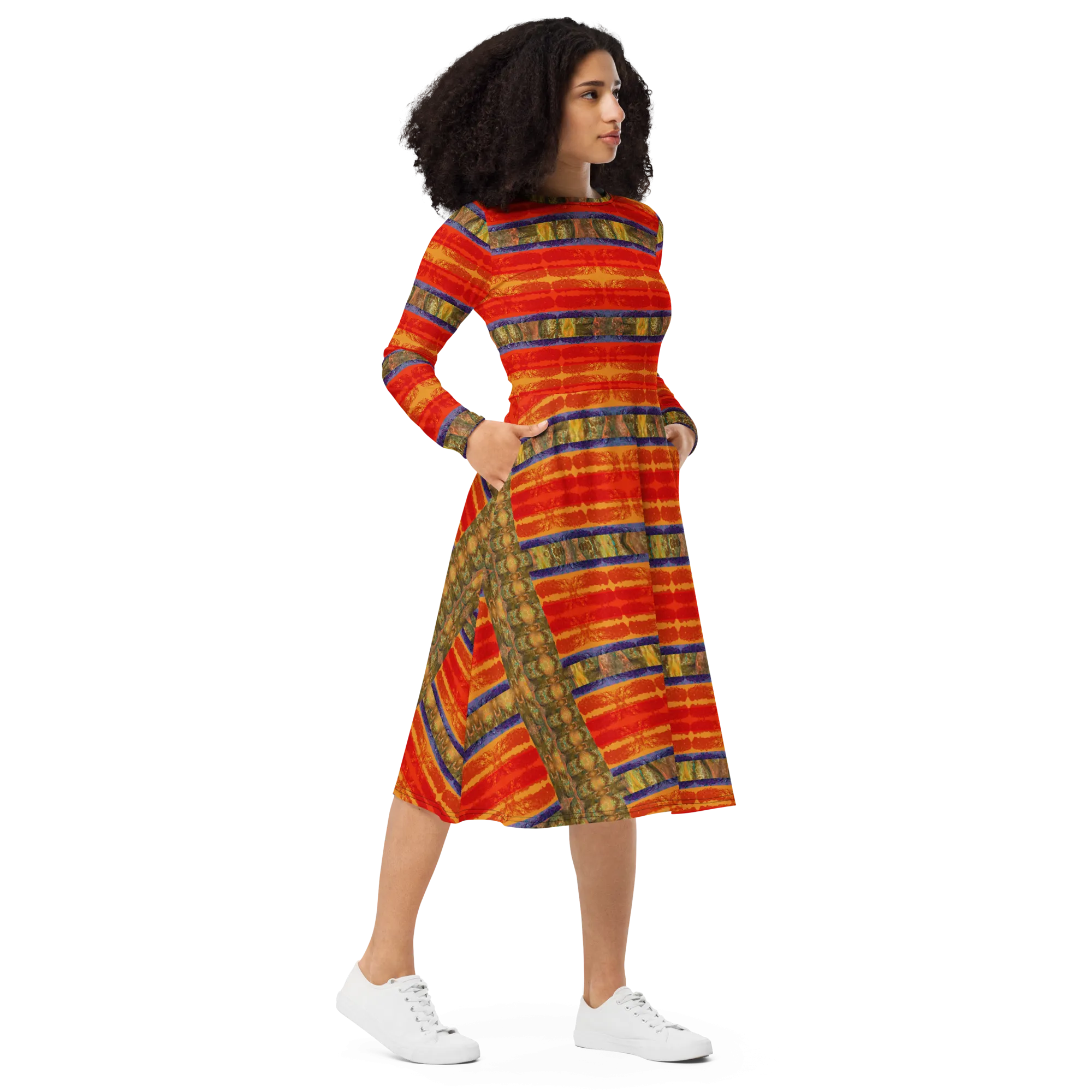 Long Sleeve Midi Dress (Her/Muliebris)(Rind#6 Rind Link) RJSTH@Fabric#6 RJSTHS2022 RJS