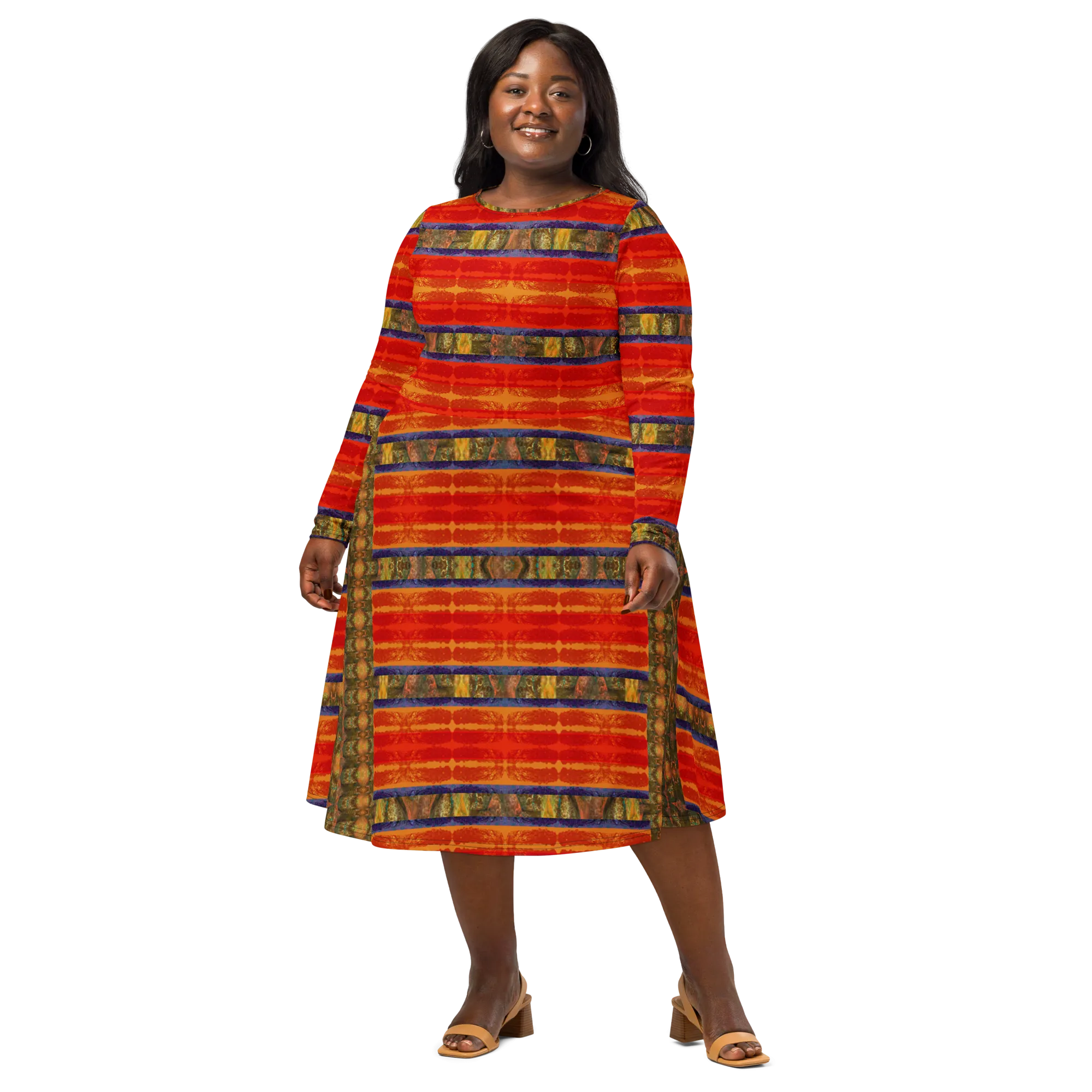 Long Sleeve Midi Dress (Her/Muliebris)(Rind#6 Rind Link) RJSTH@Fabric#6 RJSTHS2022 RJS