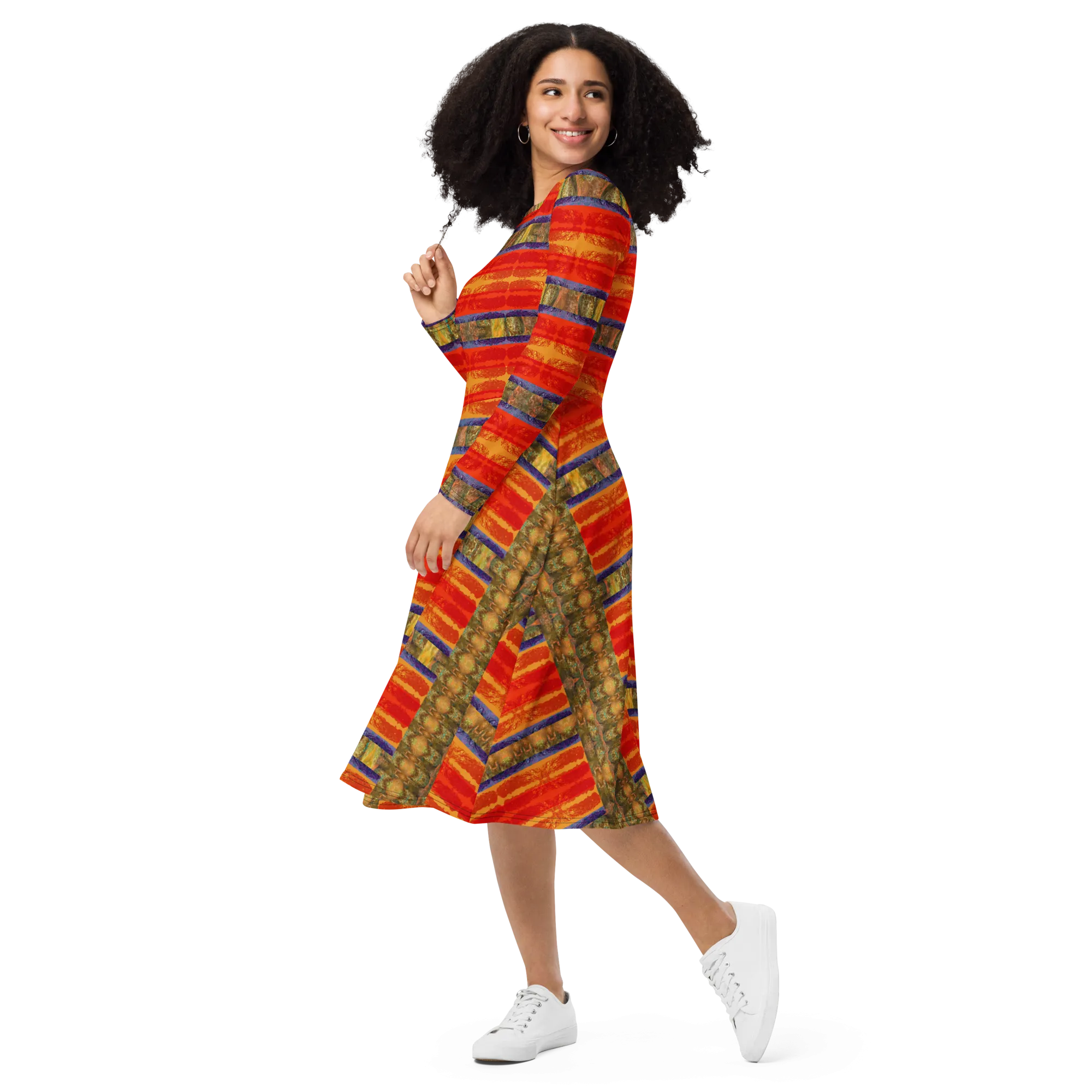 Long Sleeve Midi Dress (Her/Muliebris)(Rind#6 Rind Link) RJSTH@Fabric#6 RJSTHS2022 RJS