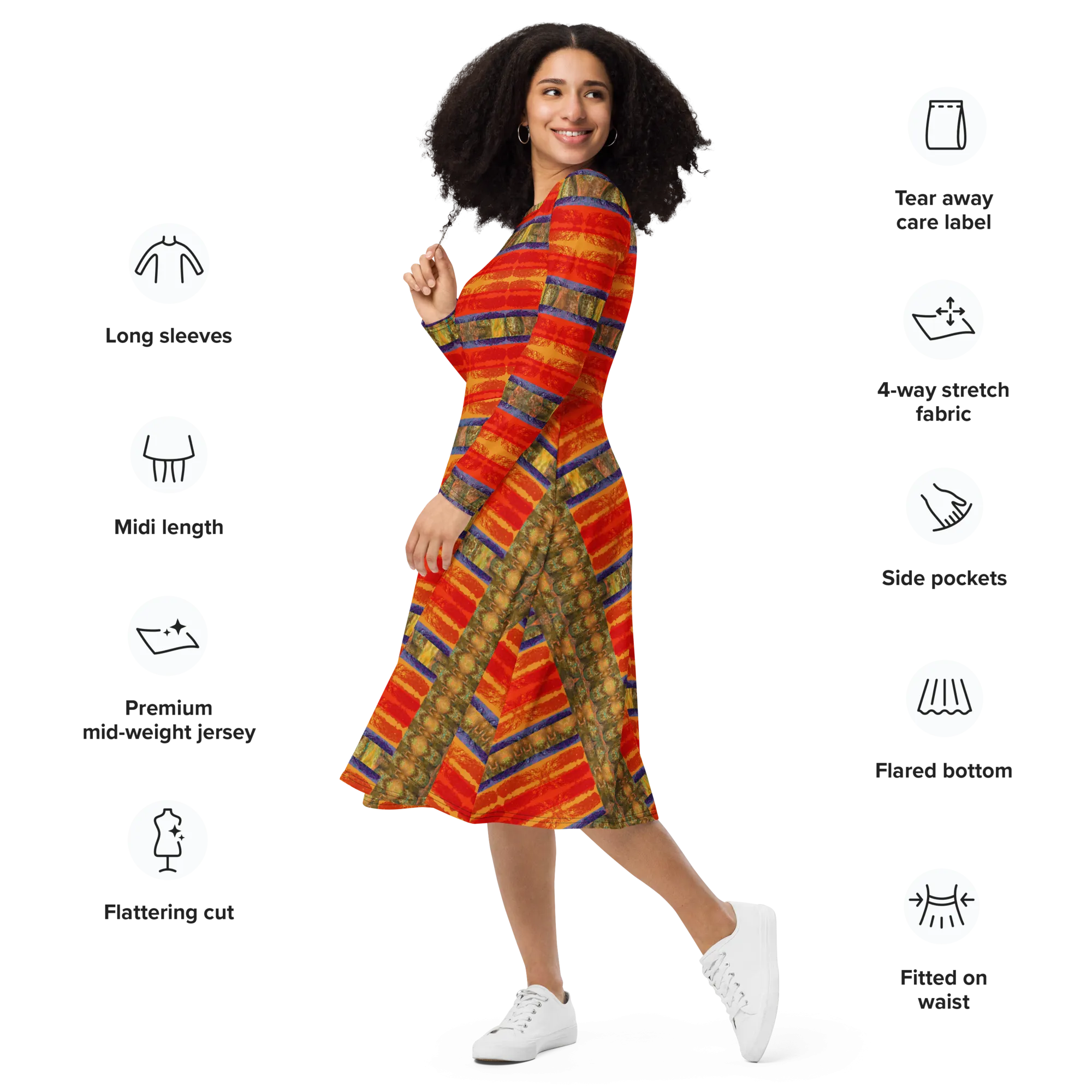 Long Sleeve Midi Dress (Her/Muliebris)(Rind#6 Rind Link) RJSTH@Fabric#6 RJSTHS2022 RJS