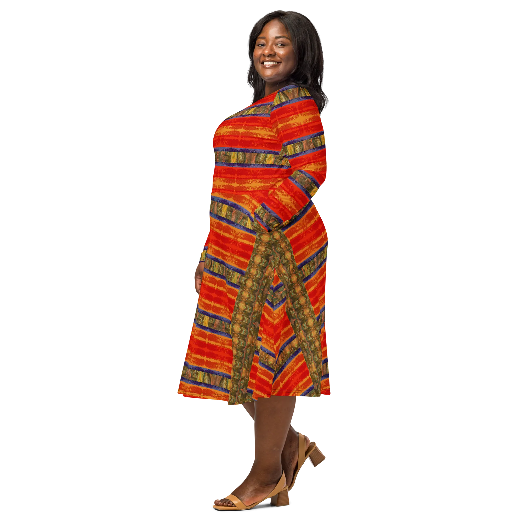 Long Sleeve Midi Dress (Her/Muliebris)(Rind#6 Rind Link) RJSTH@Fabric#6 RJSTHS2022 RJS