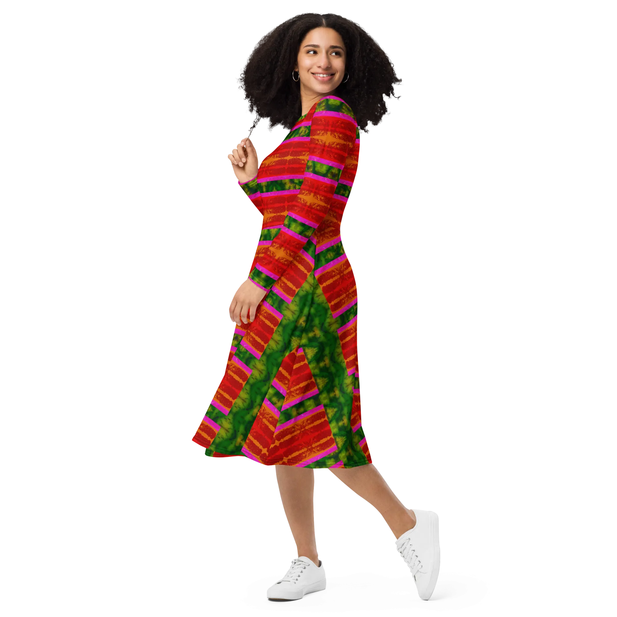 Long Sleeve Midi Dress (Her/Muliebris)(Rind#7 Rind Link) RJSTH@Fabric#7 RJSTHS2022 RJS
