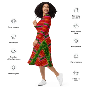 Long Sleeve Midi Dress (Her/Muliebris)(Rind#7 Rind Link) RJSTH@Fabric#7 RJSTHS2022 RJS