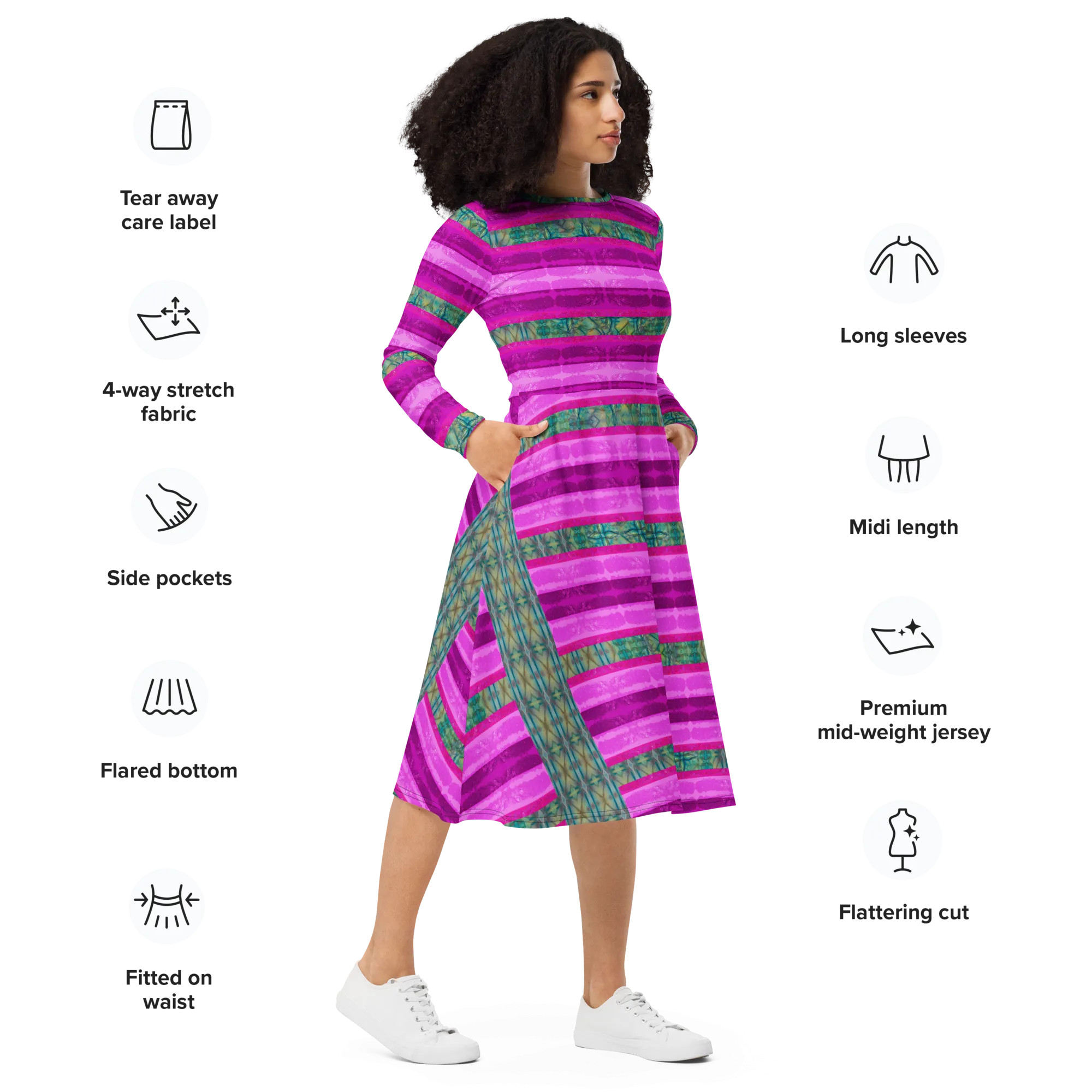 Long Sleeve Midi Dress (Her/Muliebris)(Rind#9 Rind Link) RJSTH@Fabric#9 RJSTHS2022 RJS